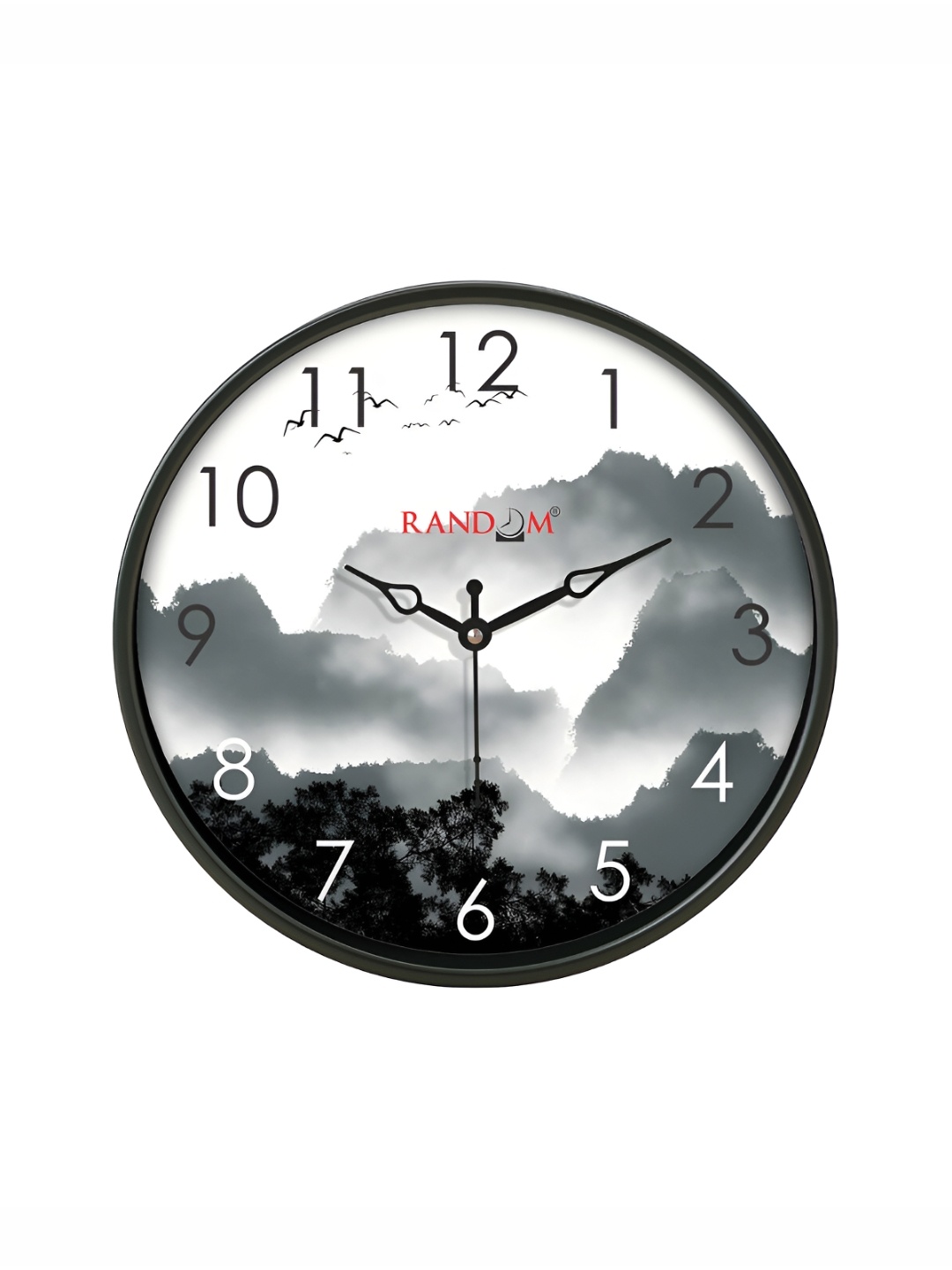 

RANDOM Black & White Printed Contemporary Analogue Wall Clock