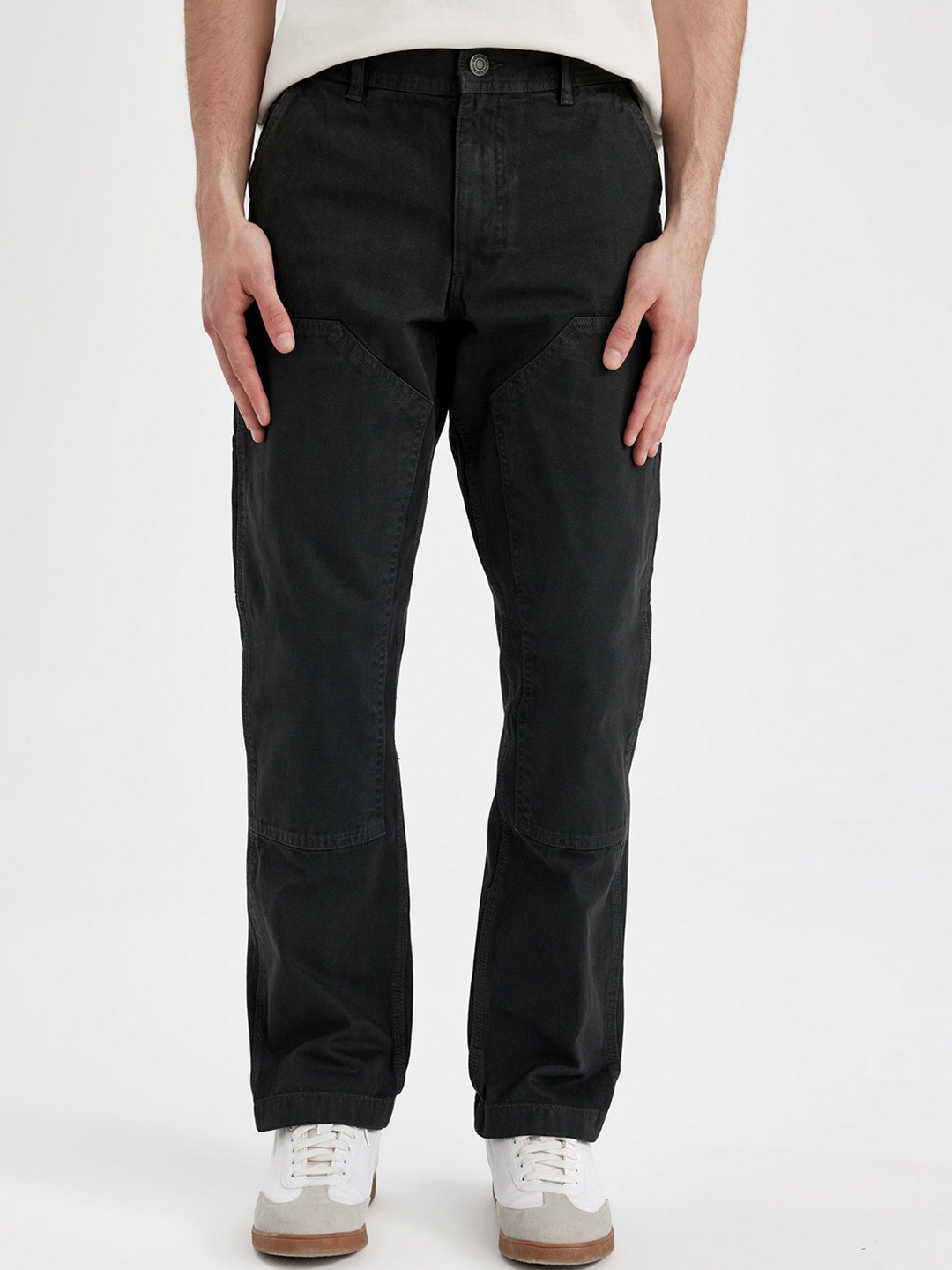 

DeFacto Men Cotton Regular Trousers, Na