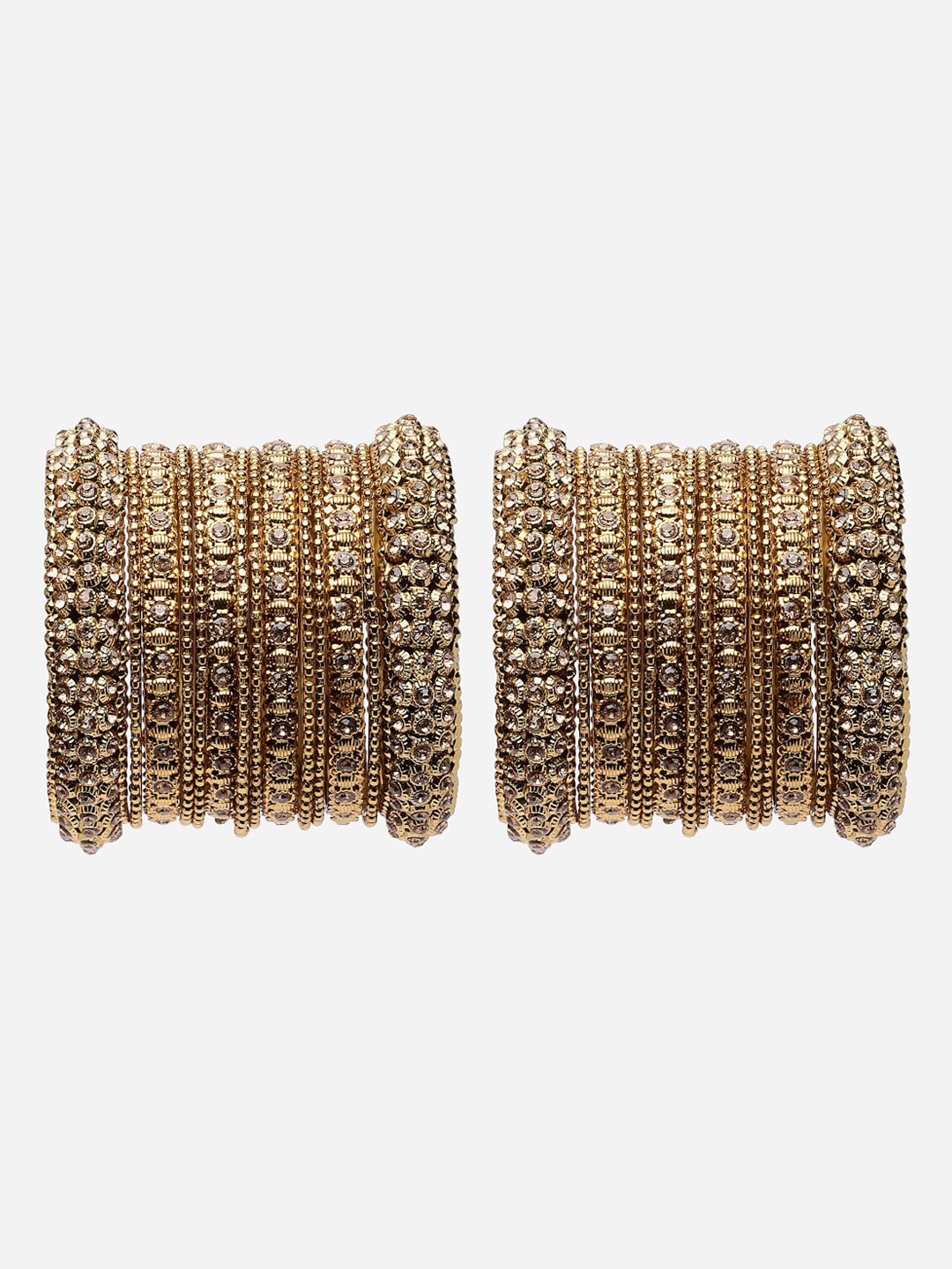 

Anouk Set Of 28 Gold-Plated Cubic Zirconia-Studded Bangles