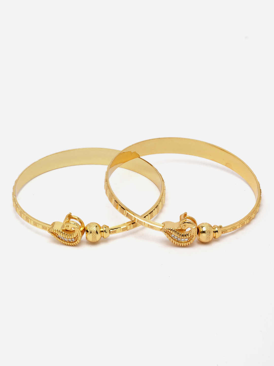 

Anouk White Set Of 2 Gold-Plated Cubic Zirconia Studded Bangles