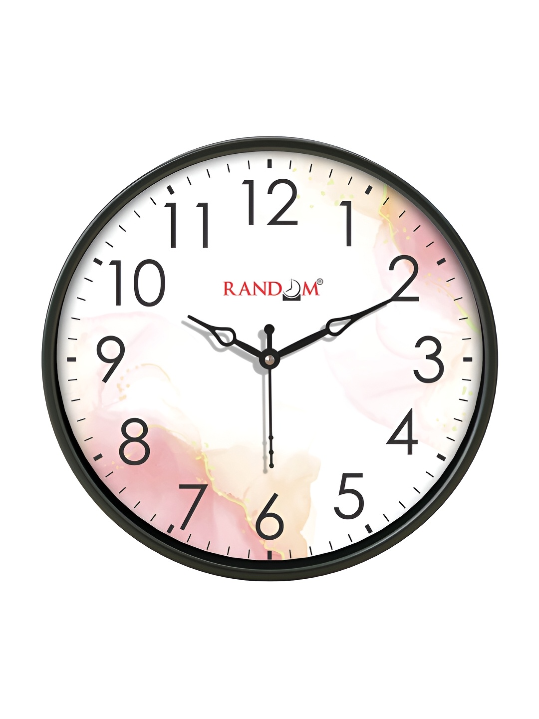 

RANDOM Black & Pink Printed Contemporary Wall Clock