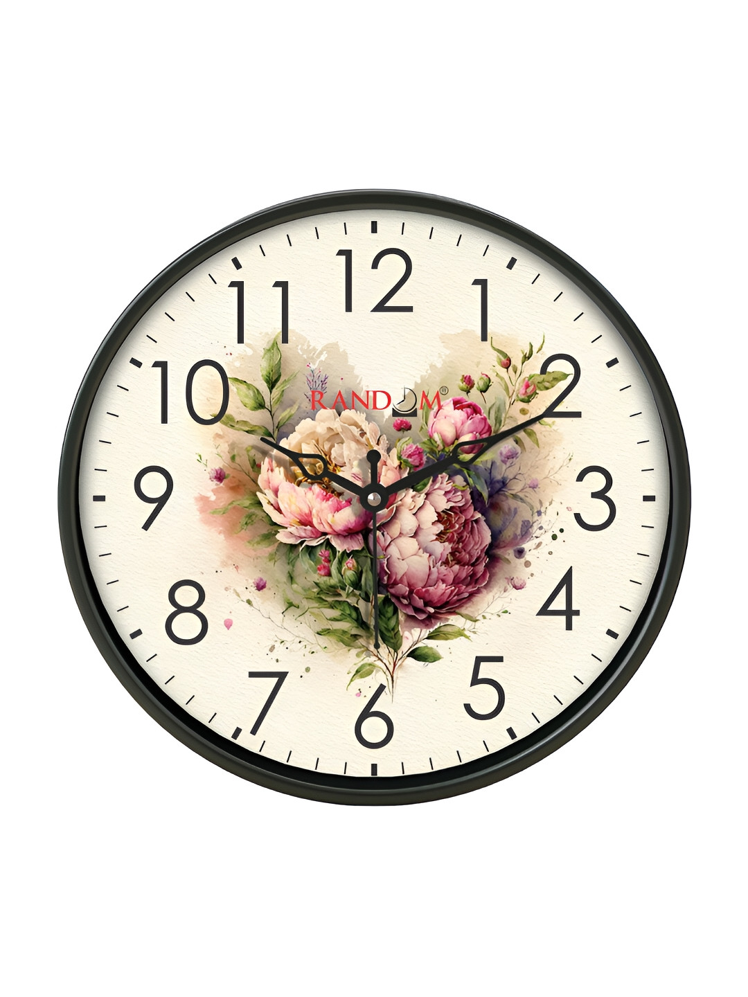 

RANDOM Black & Off White Printed Analogue Contemporary Round Wall Clock