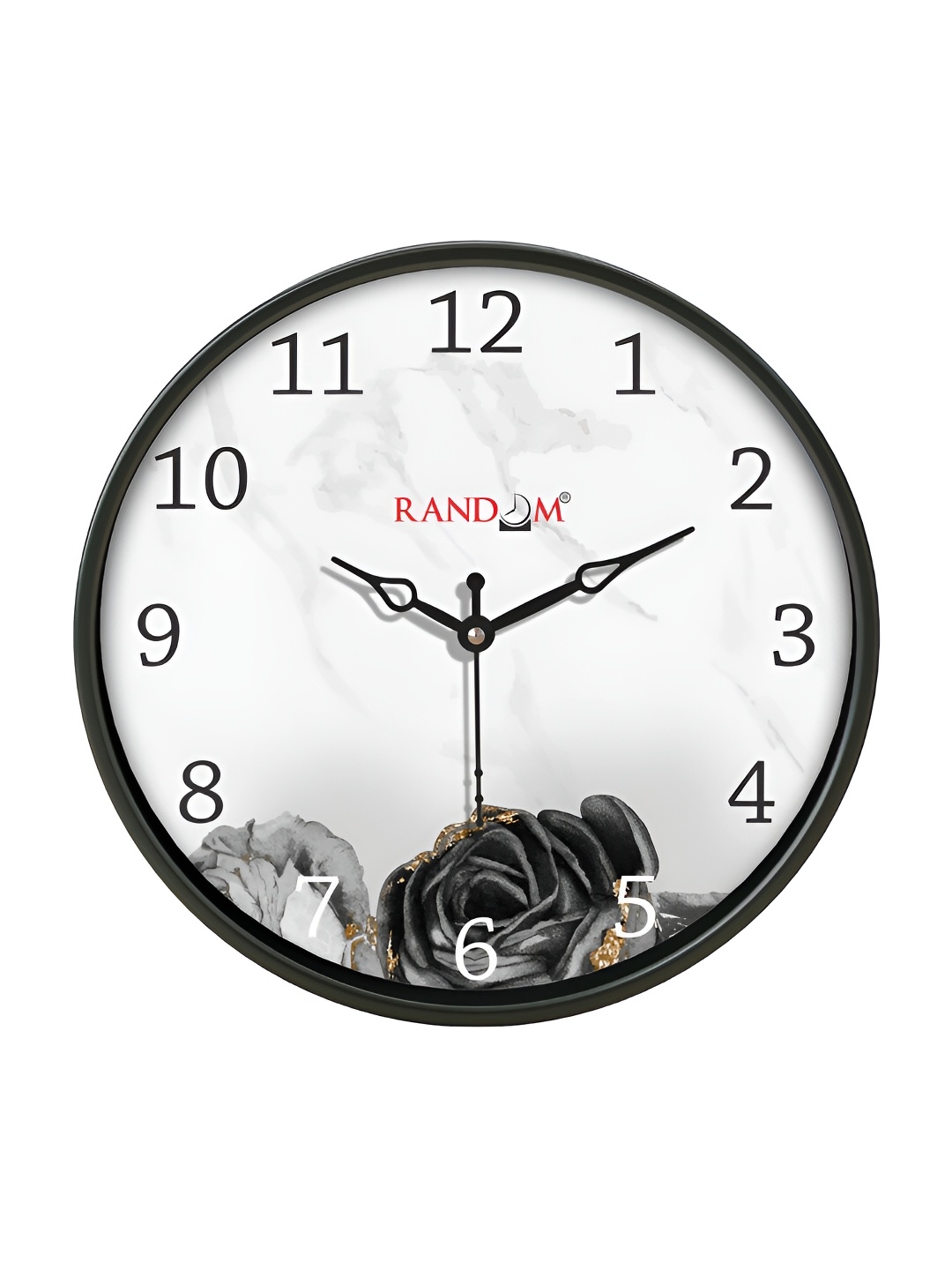 

RANDOM Black & Grey Printed Contemporary Wall Clock