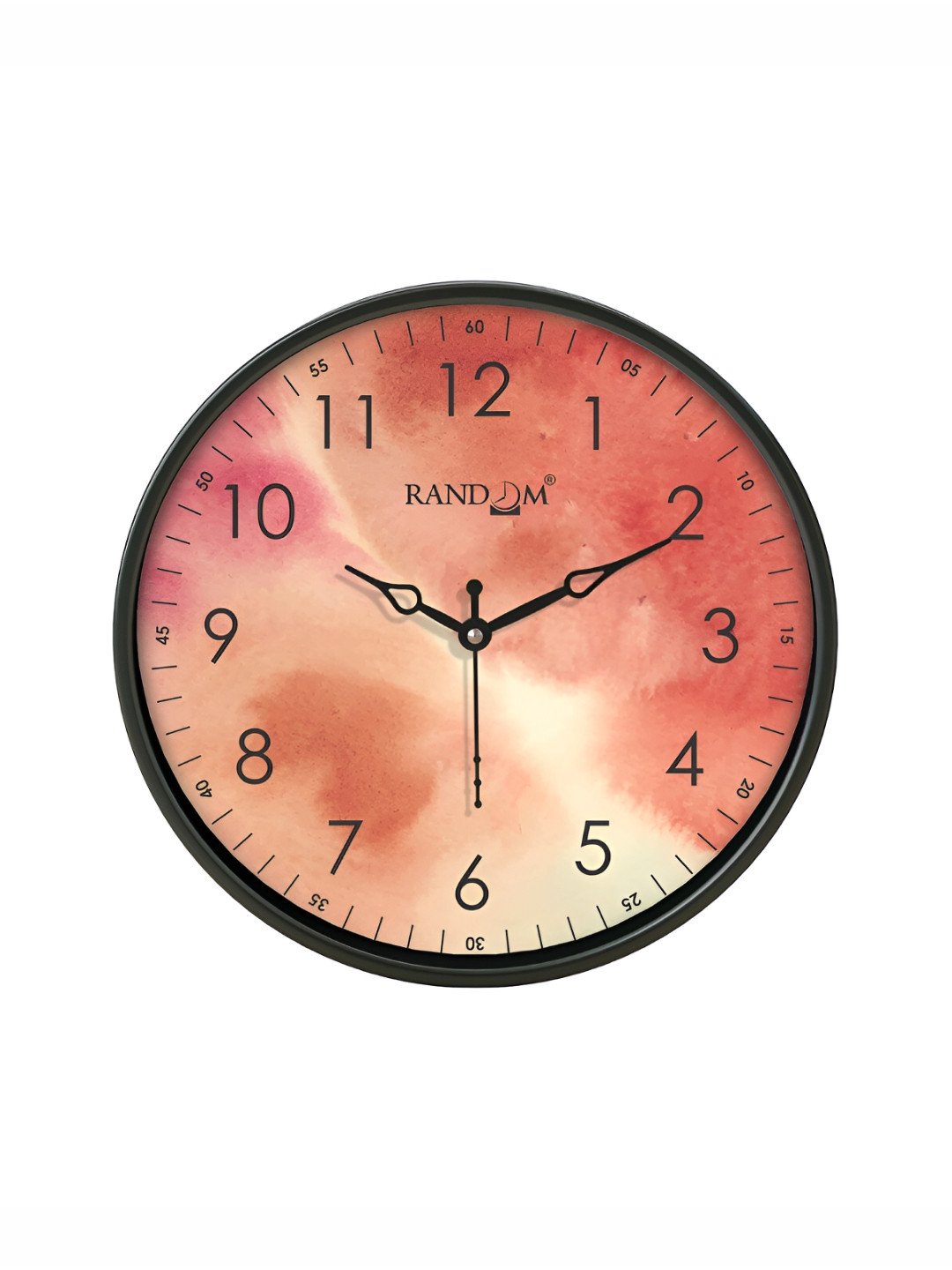 

RANDOM Black & Orange Printed Contemporary Analogue Wall Clock