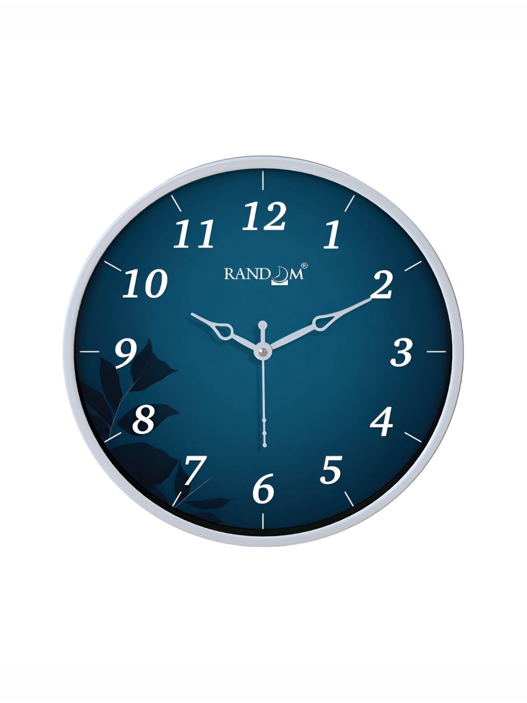 

RANDOM White & Teal Blue Printed Analogue Contemporary Wall Clock