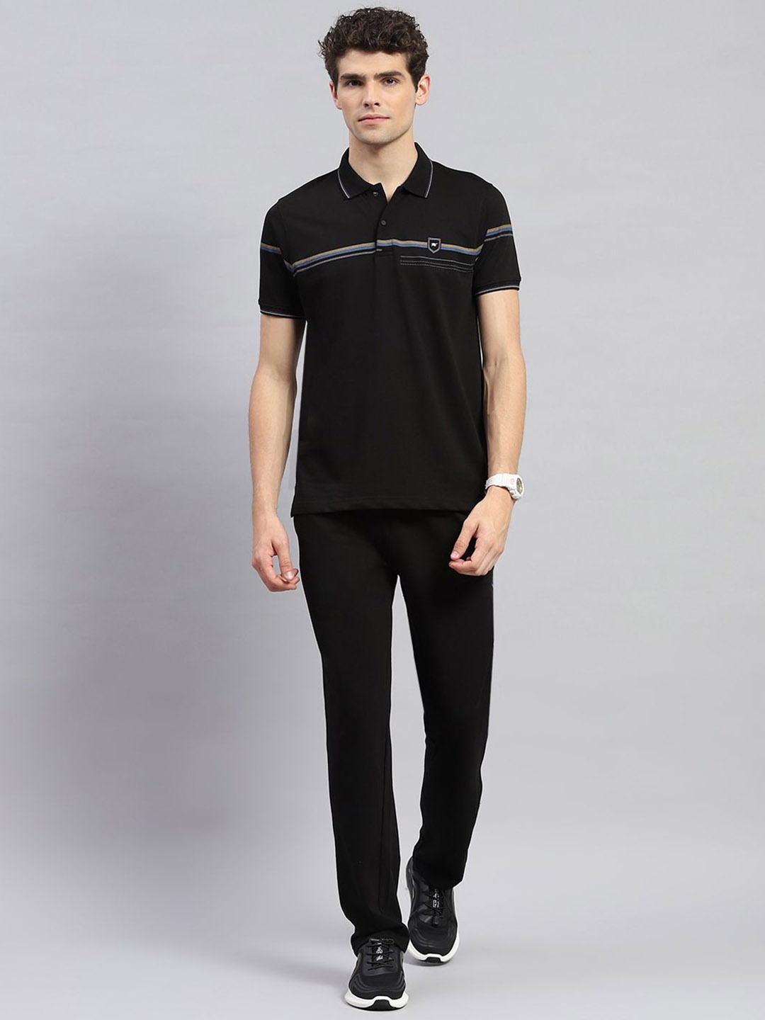 

Monte Carlo Round Neck T-Shirt & Flared Trouser Co-Ords, Black