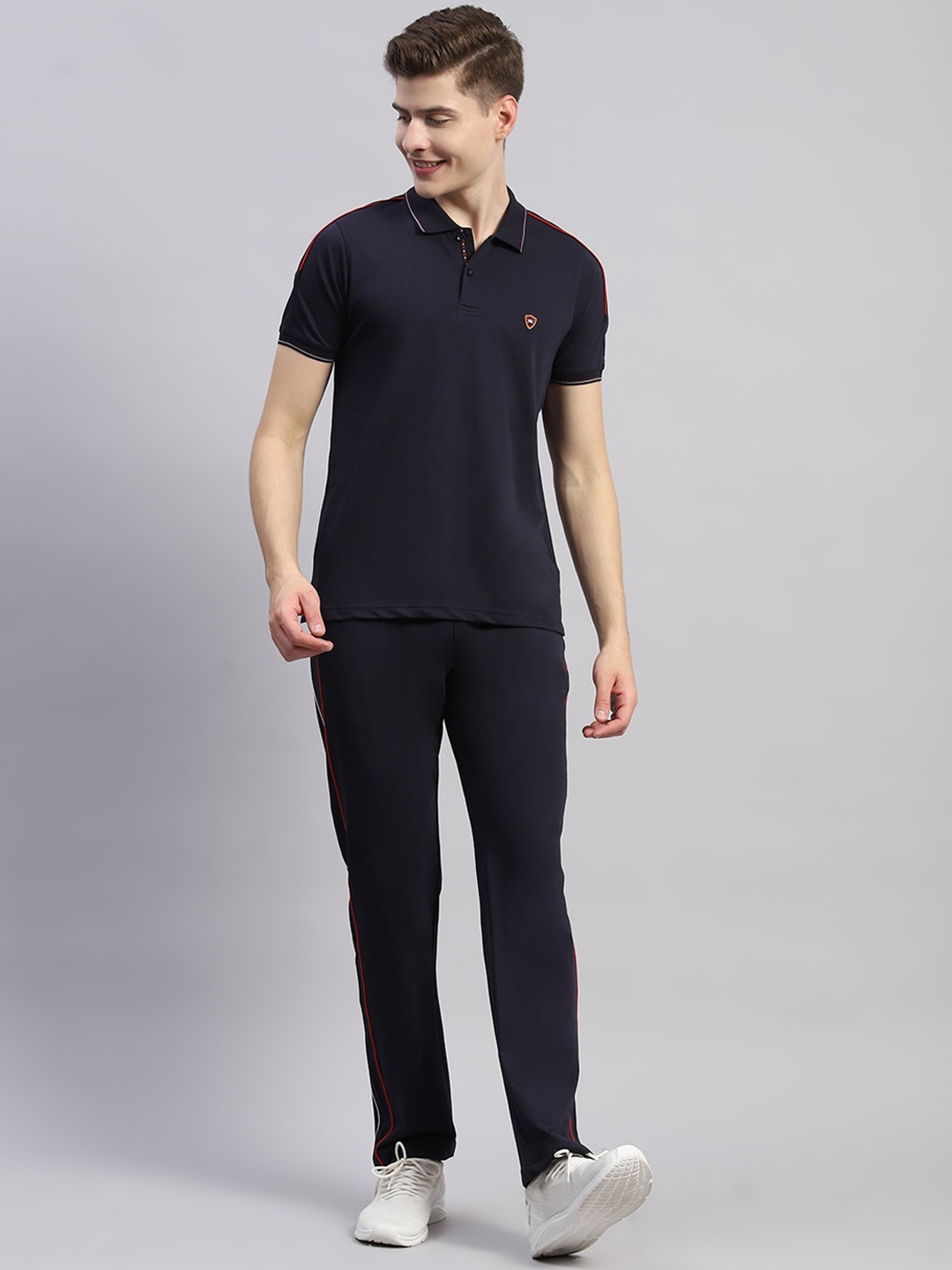 

Monte Carlo Men Men T-Shirt & Track Pant Co-Ords, Navy blue