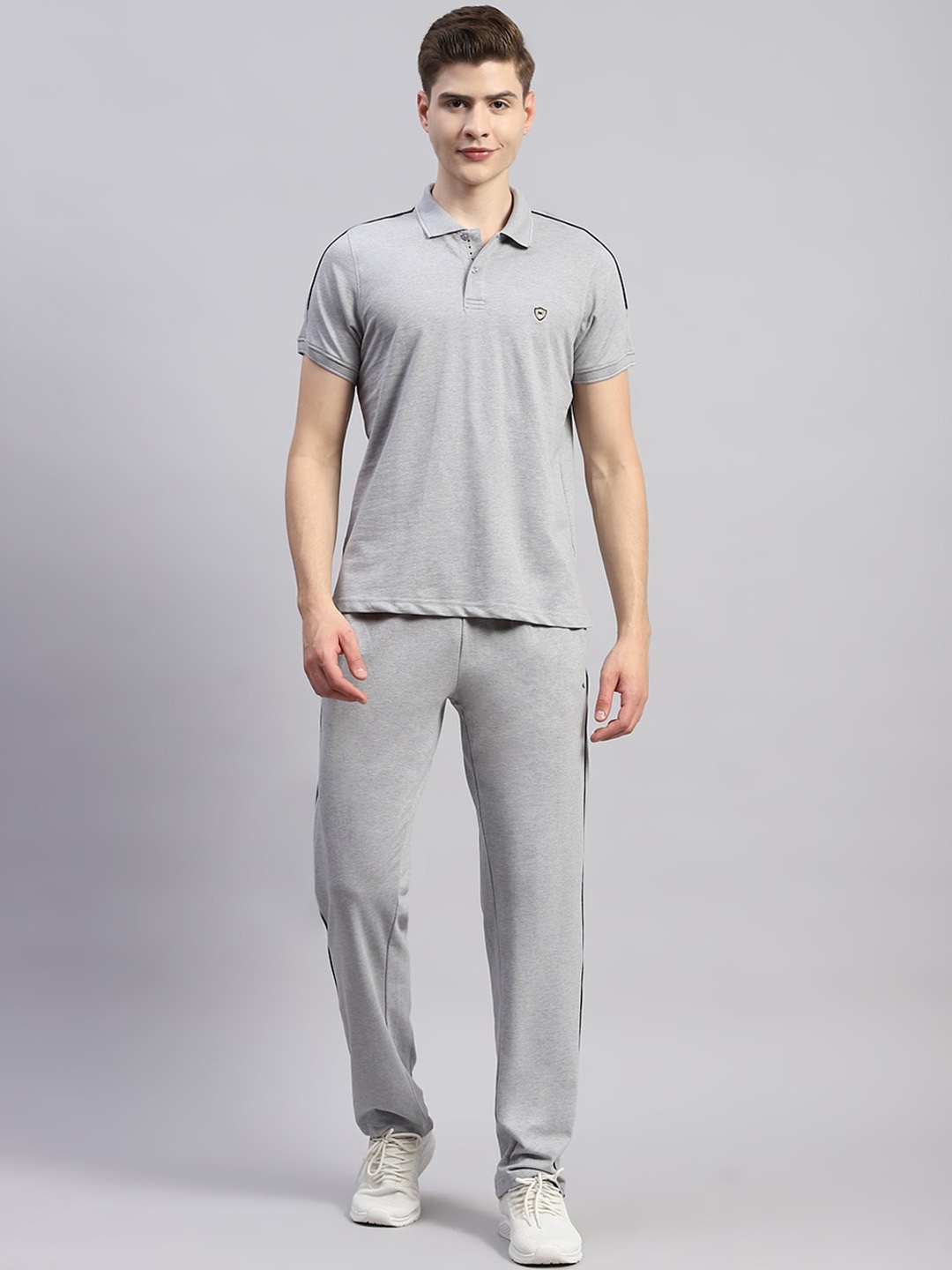 

Monte Carlo Polo Collar T-Shirt & Track Pant Co-Ords, Grey