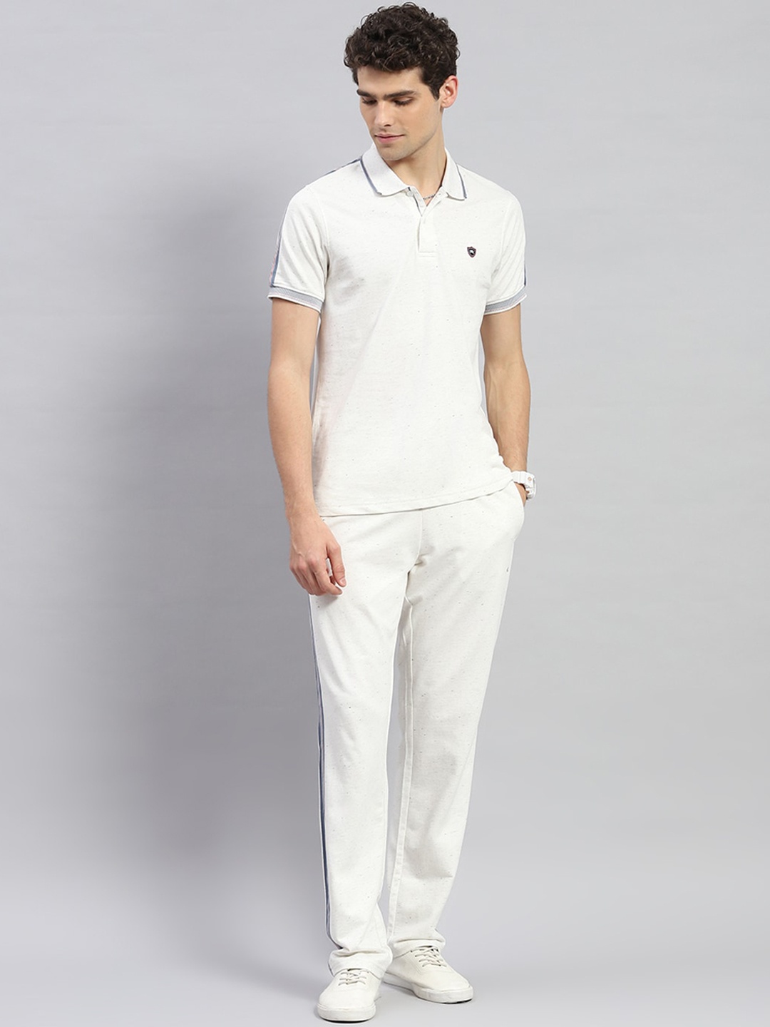 

Monte Carlo Polo Collar Short Sleeves T-shirt With Trousers, Off white