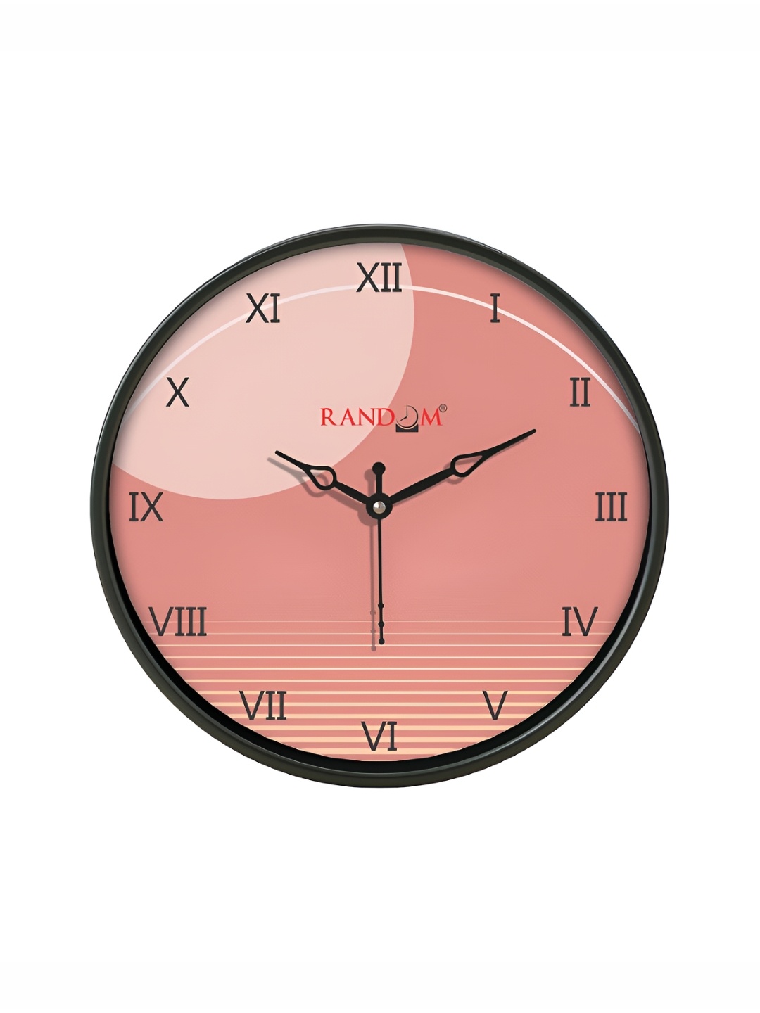 

RANDOM Black & Pink Printed Contemporary Wall Clock