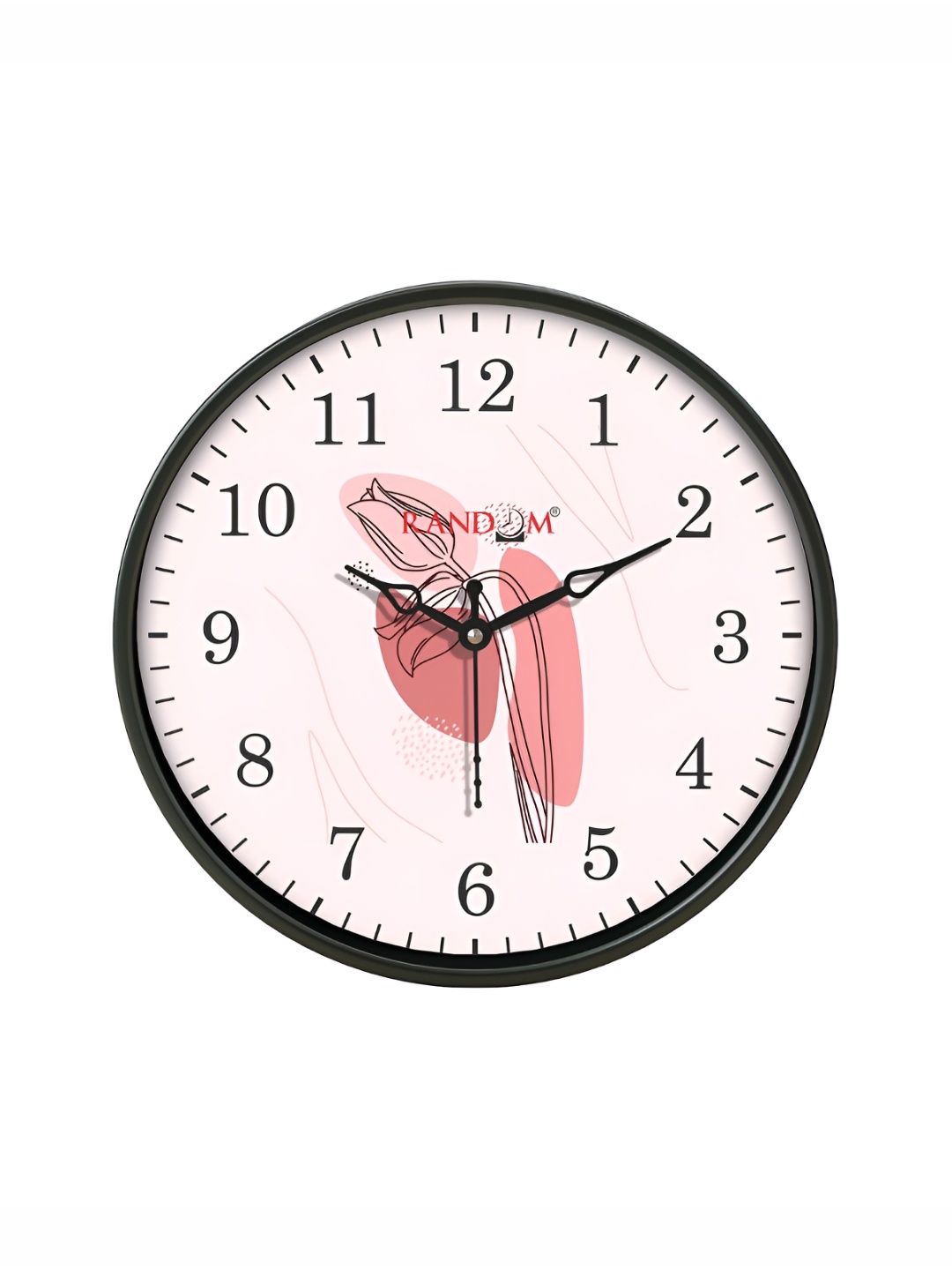 

RANDOM Black & Pink Printed Contemporary Analogue Wall Clock