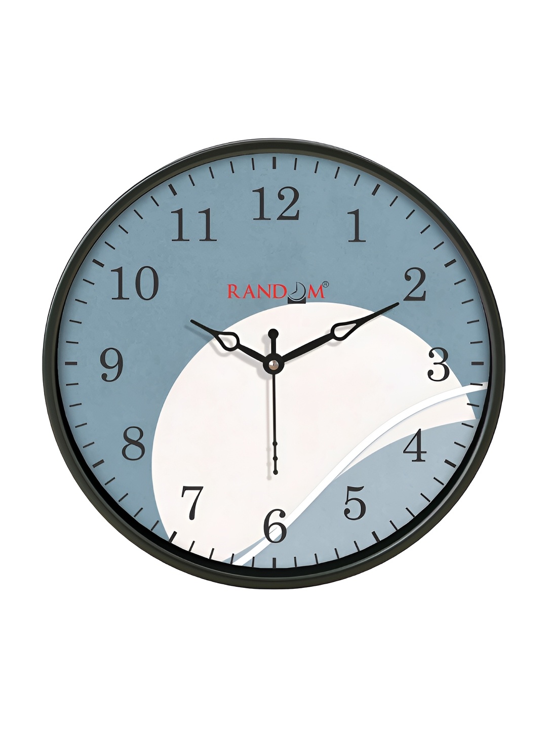 

RANDOM Black & Blue Printed Contemporary Wall Clock