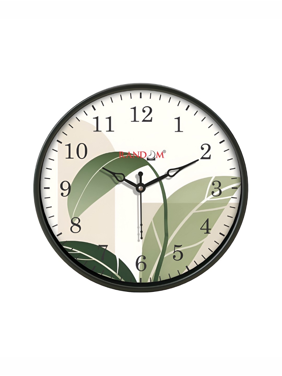 

RANDOM Black & Green Printed Contemporary Analogue Wall Clock