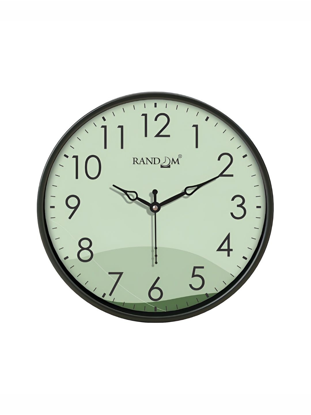 

RANDOM Black & Green Printed Analogue Contemporary Round Wall Clock