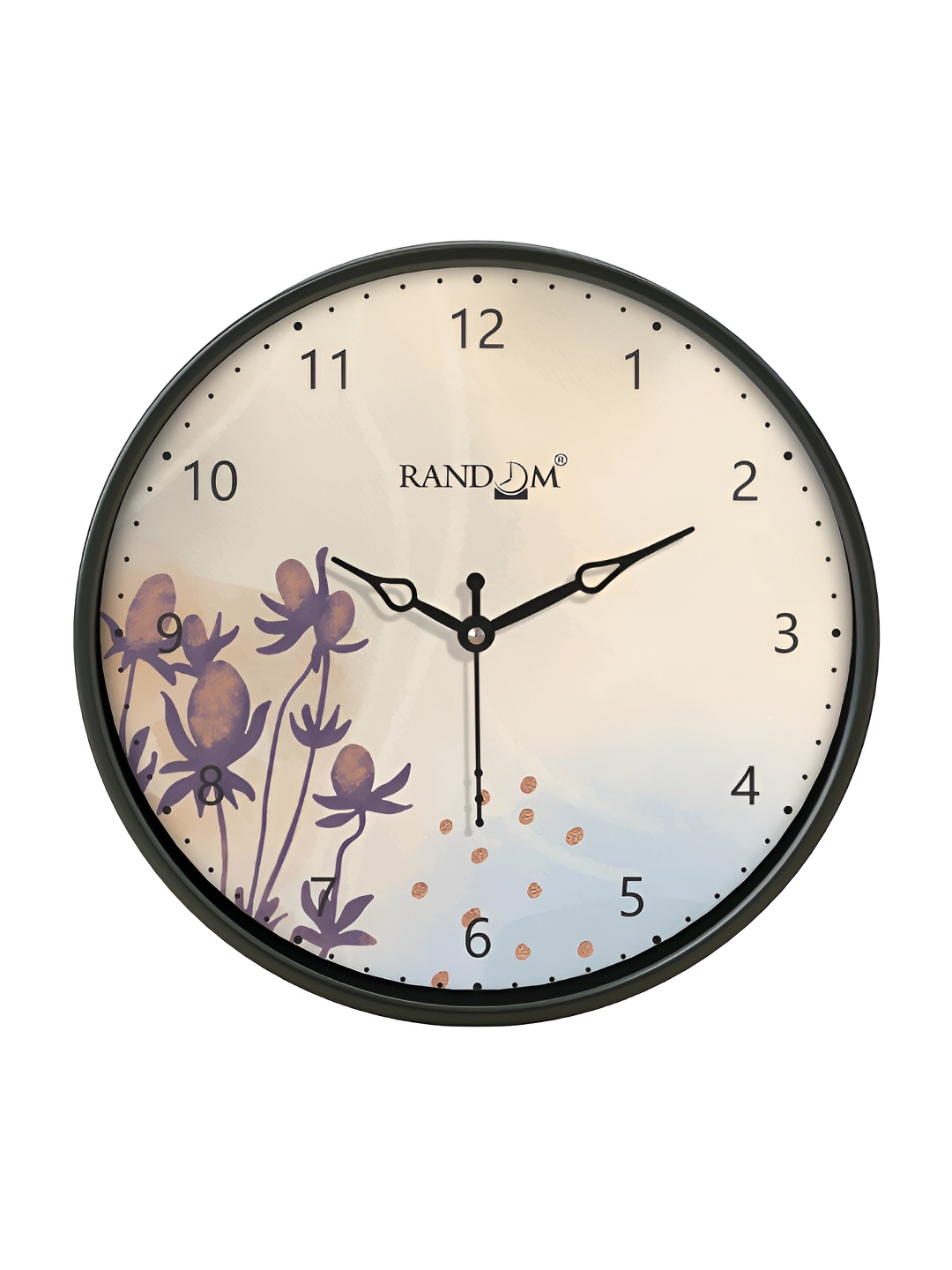 

RANDOM Black & Blue Printed Contemporary Analogue Wall Clock