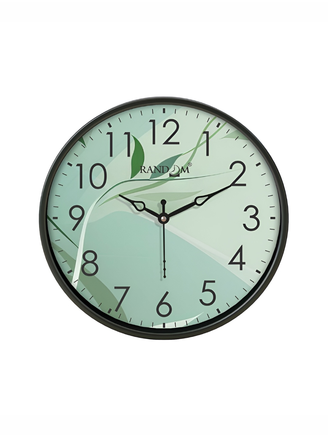 

RANDOM Black & Green Printed Contemporary Wall Clock