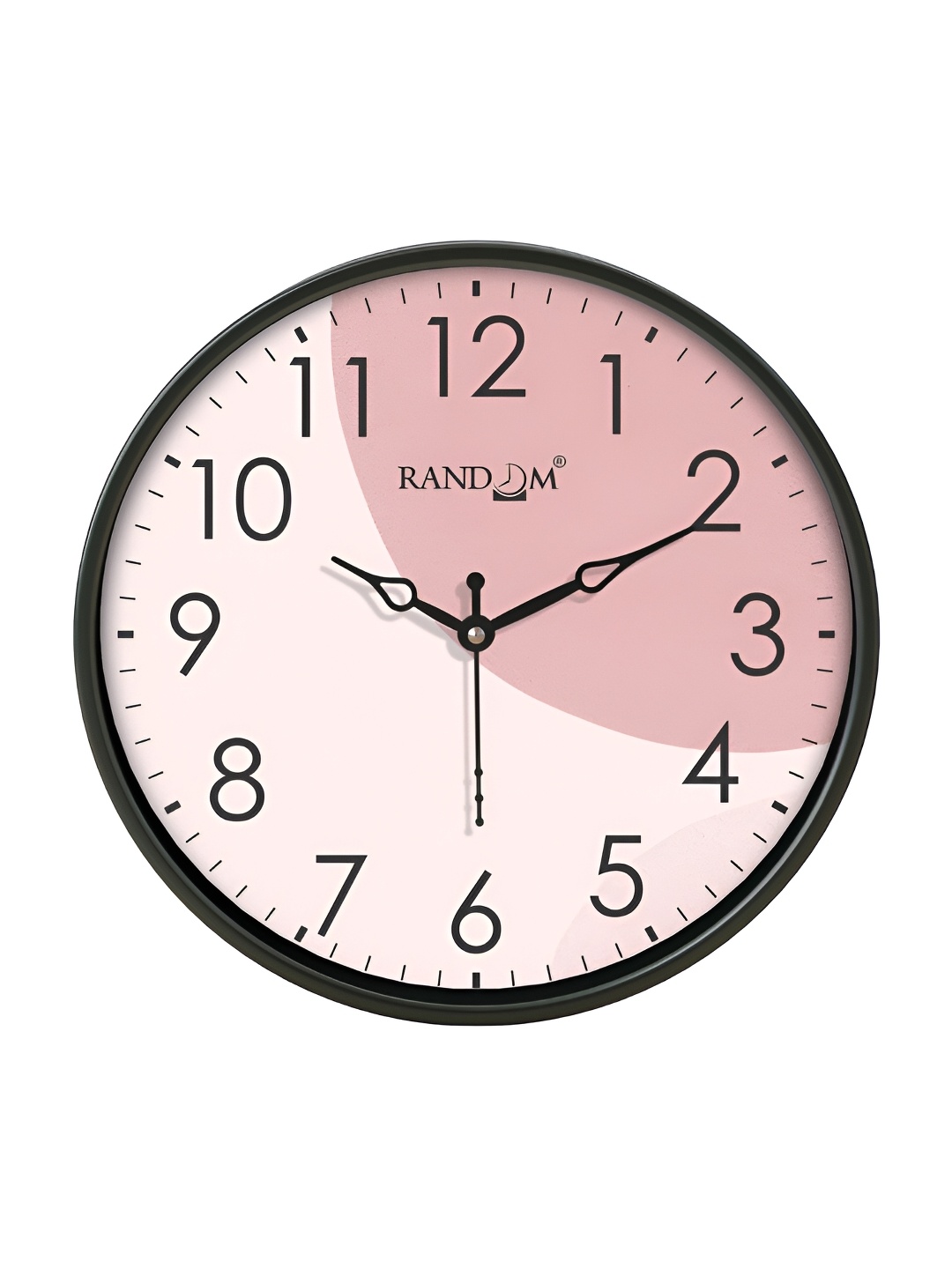 

RANDOM Black & Pink Printed Contemporary Wall Clock