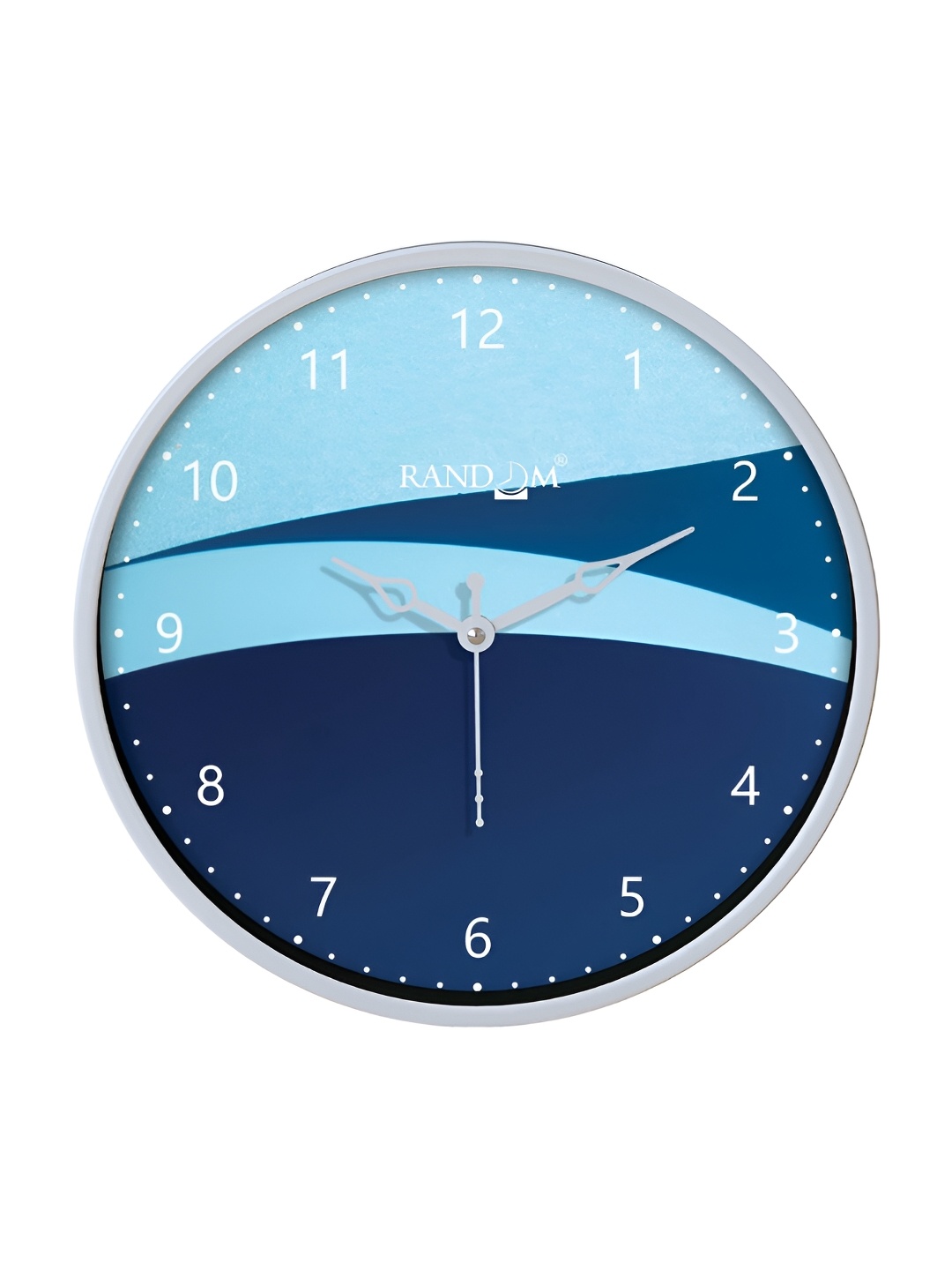 

RANDOM White & Blue Printed Analogue Contemporary Wall Clock