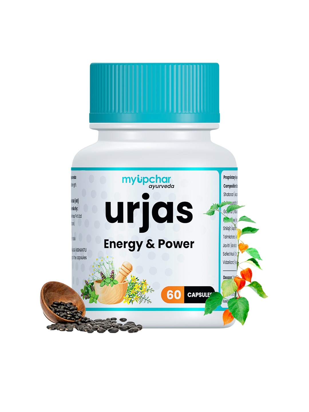 

Myupchar Ayurveda Urjas Energy & Power Capsules - 60 Capsules, Brown
