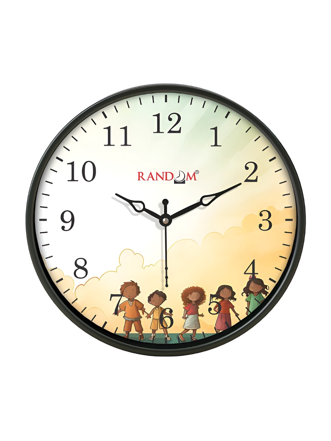 

RANDOM Black & White Printed Analogue Contemporary Round Wall Clock
