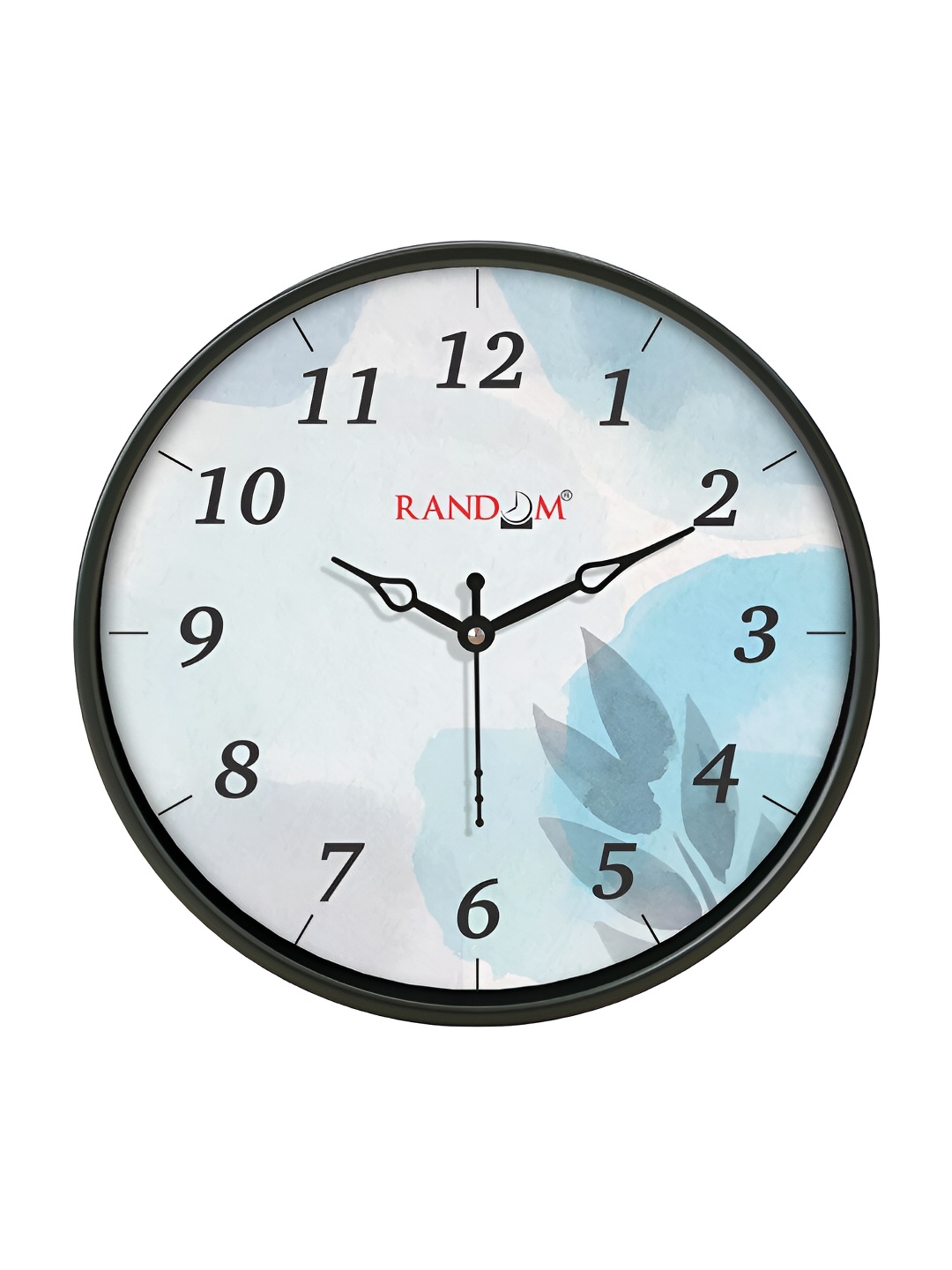 

RANDOM Black & Blue Printed Contemporary Wall Clock