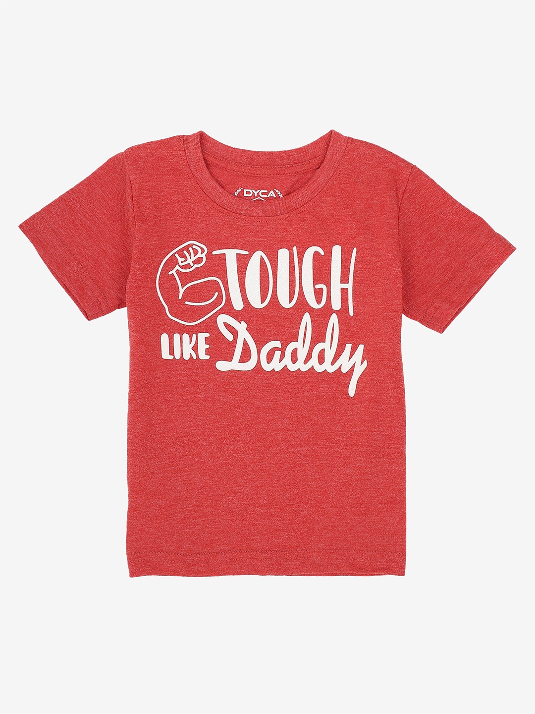 

DYCA Boys Typography Printed Round Neck T-shirt, Red