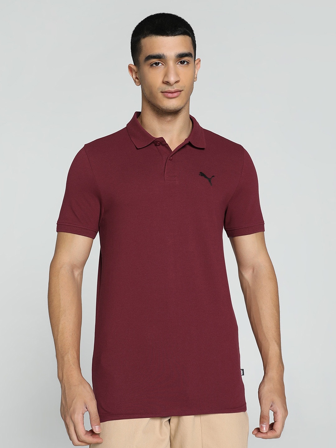 

Puma Cricket Travel Polo Collar Cotton T-Shirt, Maroon