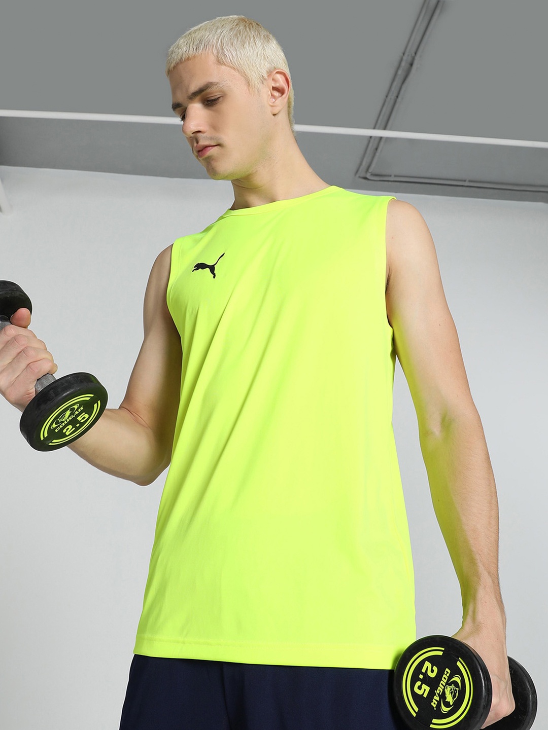 

Puma Mens Solid Cricket Teamwear Round Neck T-Shirt, Yellow