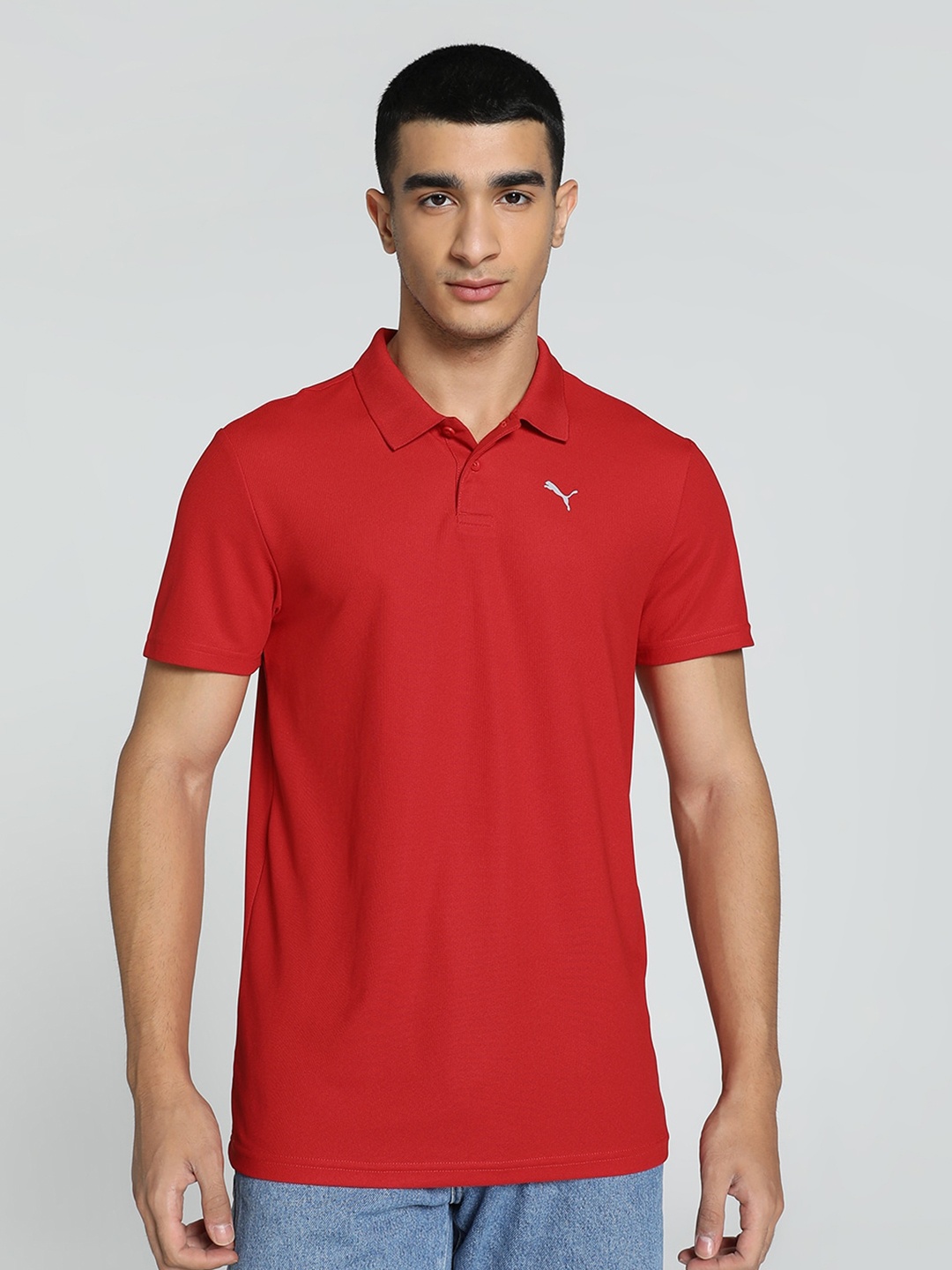 

Puma Polo Collar Training Tshirt, Red