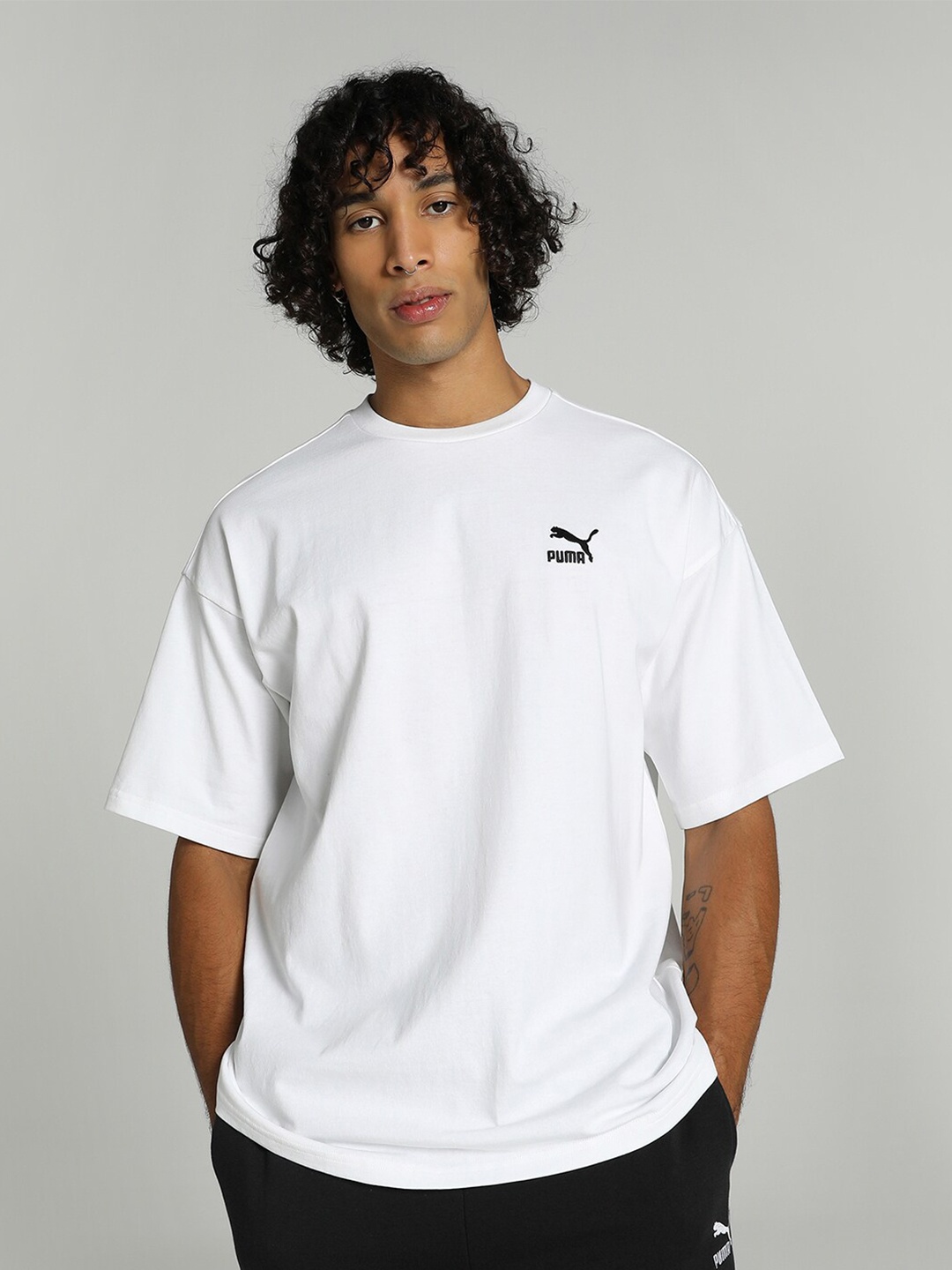 

Puma Unisex BETTER CLASSICS Cotton Oversized Tshirt, White