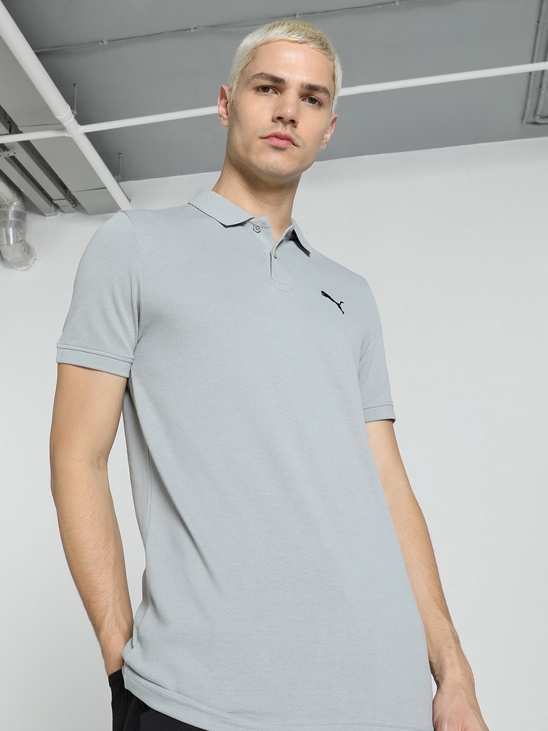 

Puma Slim Fit Polo T-Shirt, Grey