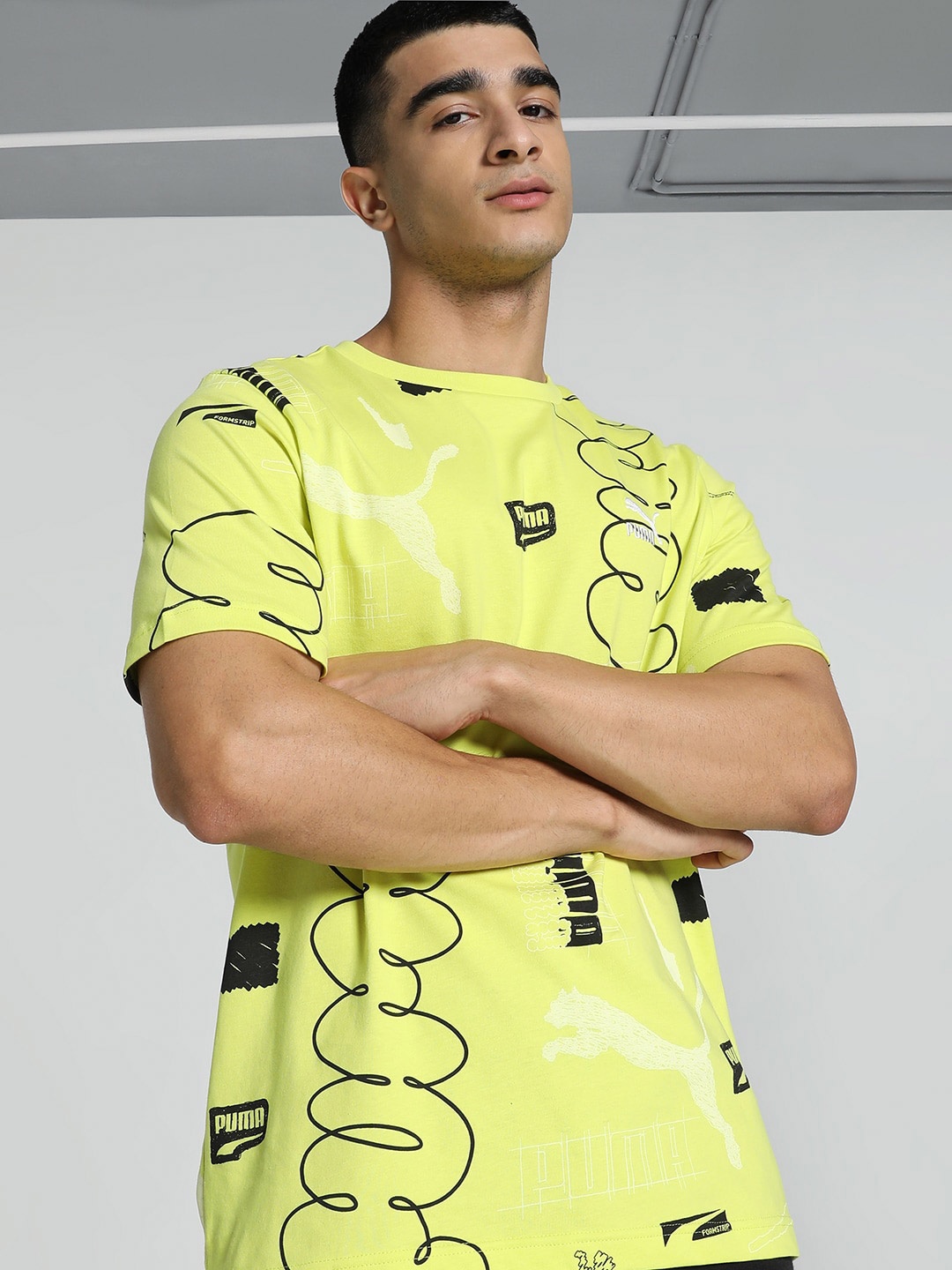 

Puma CLASSICS BRAND LOVE Printed T-shirt, Lime green