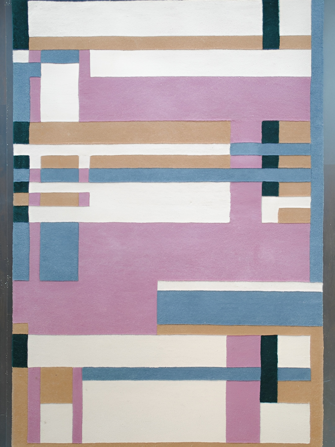 

Art Avenue Pink Geometric Anti-Skid Woollen Carpet
