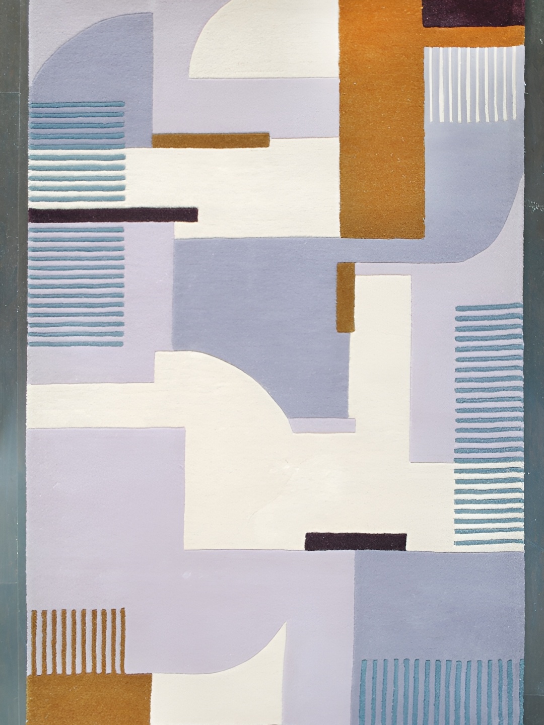 

Art Avenue Cream Abstract Anti-Skid Woollen Carpet