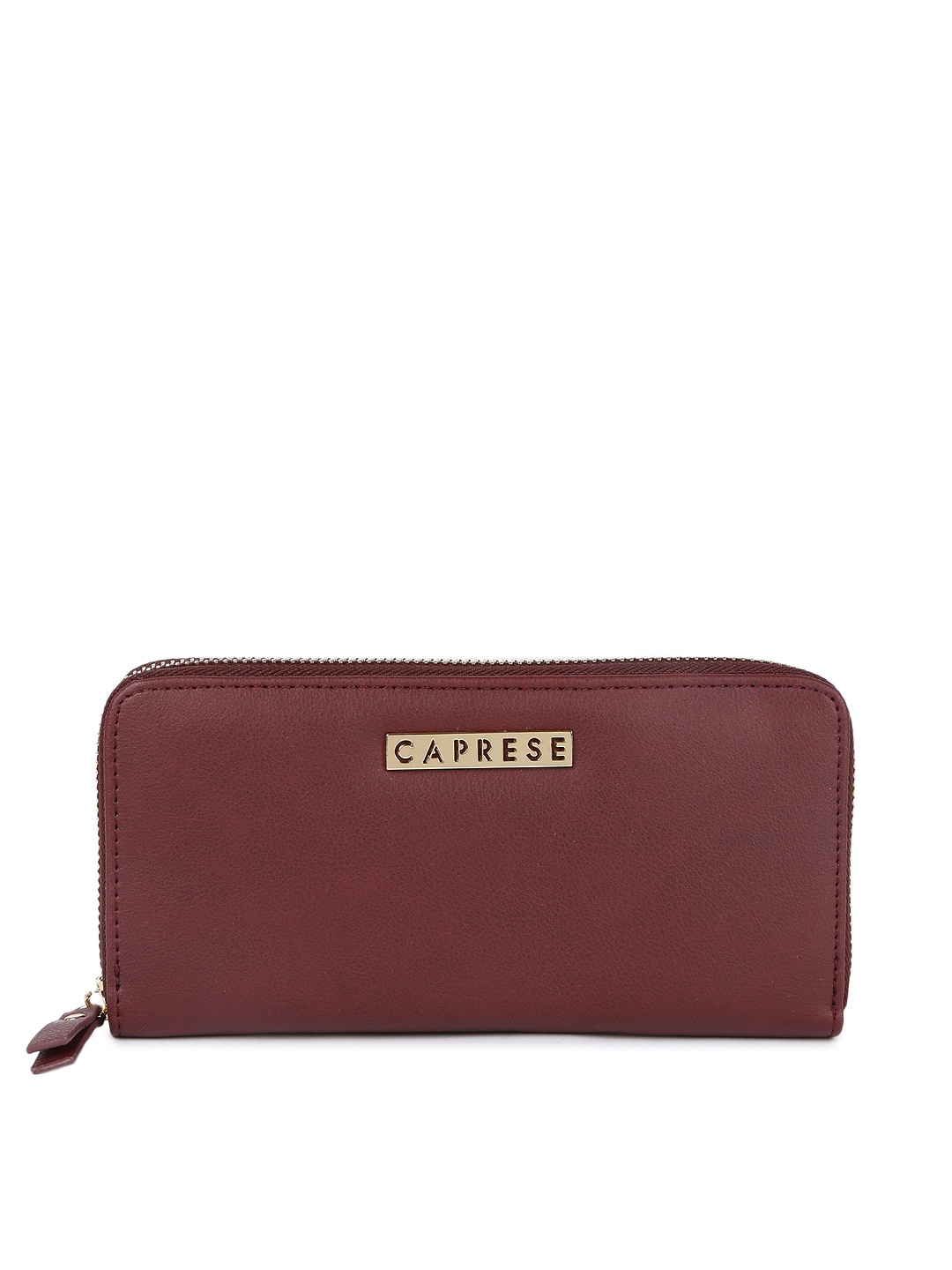 

Caprese Women Burgundy Solid Zip Around Wallet