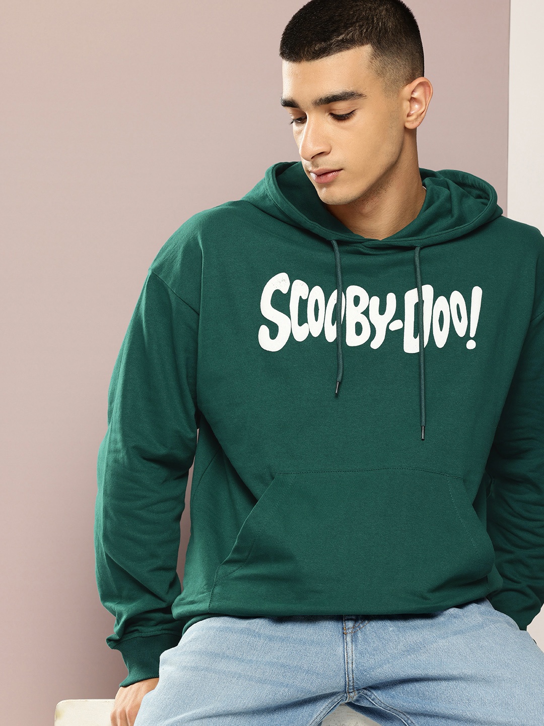 

Kook N Keech Pure Cotton Scooby-Doo Printed Hooded Oversized Sweatshirt, Green