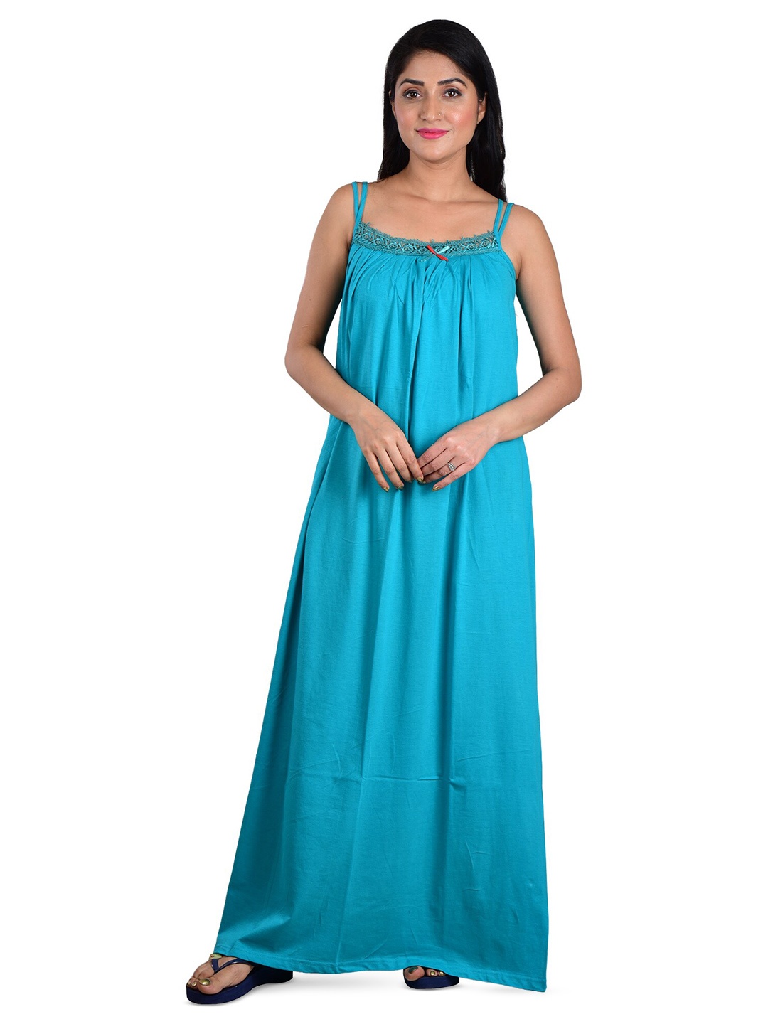 

DUI KONNA Shoulder Straps Maxi Nightdress, Blue