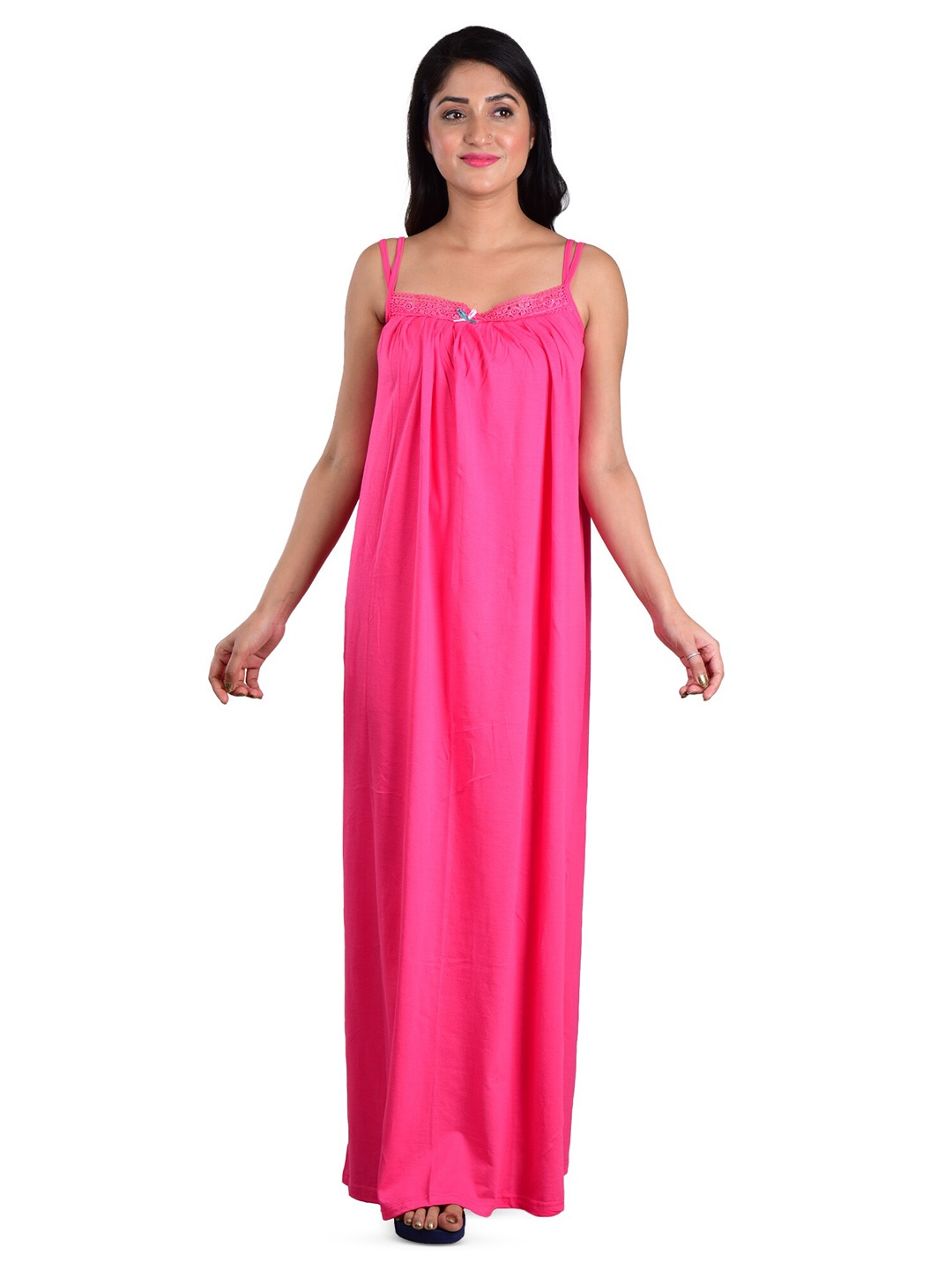 

DUI KONNA Shoulder Straps Maxi Nightdress, Pink