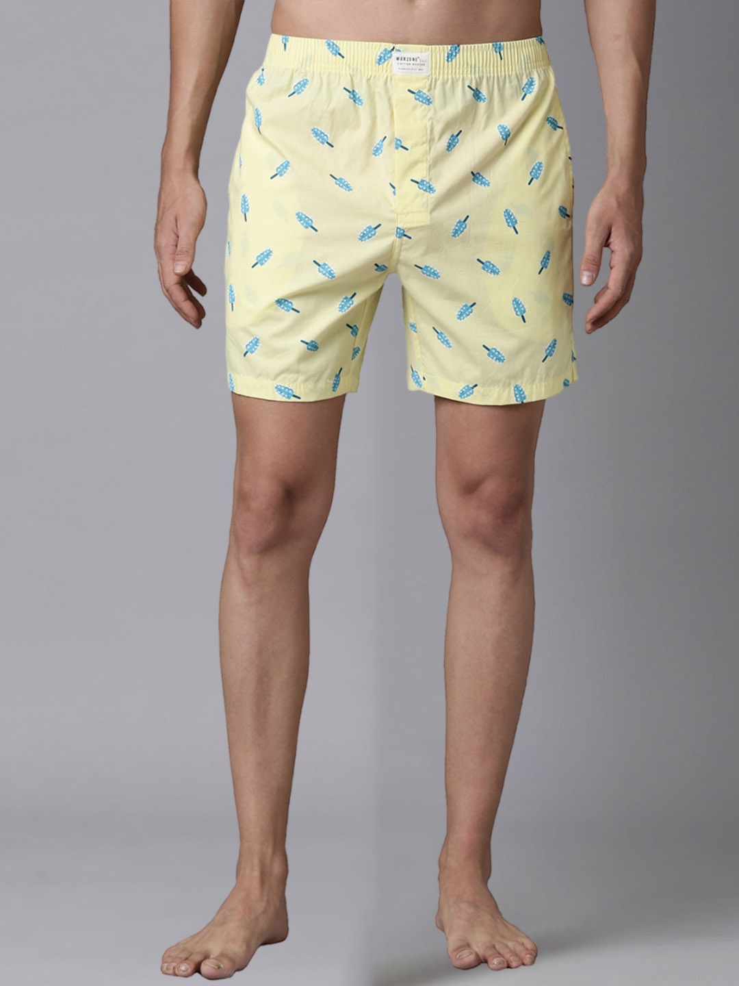 

MAXZONE Printed Cotton Boxers EC-VRTSD2-SBOX-P YEL-M, Yellow