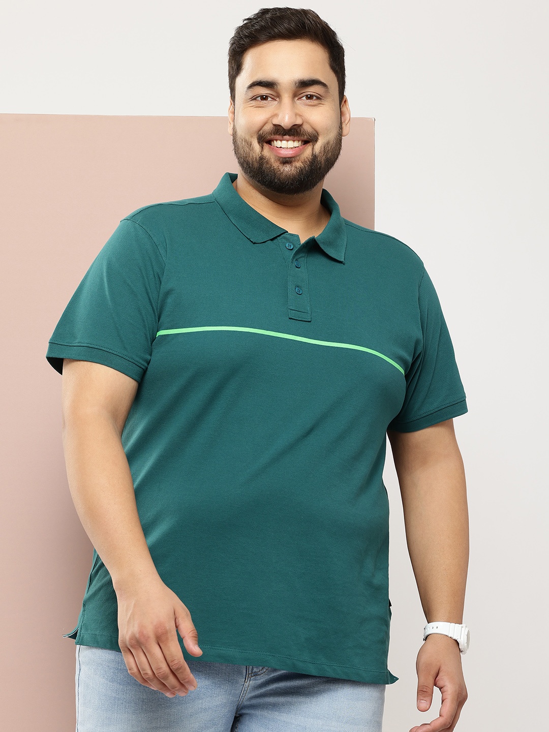 

Sztori Polo Collar Pure Cotton T-shirt, Teal