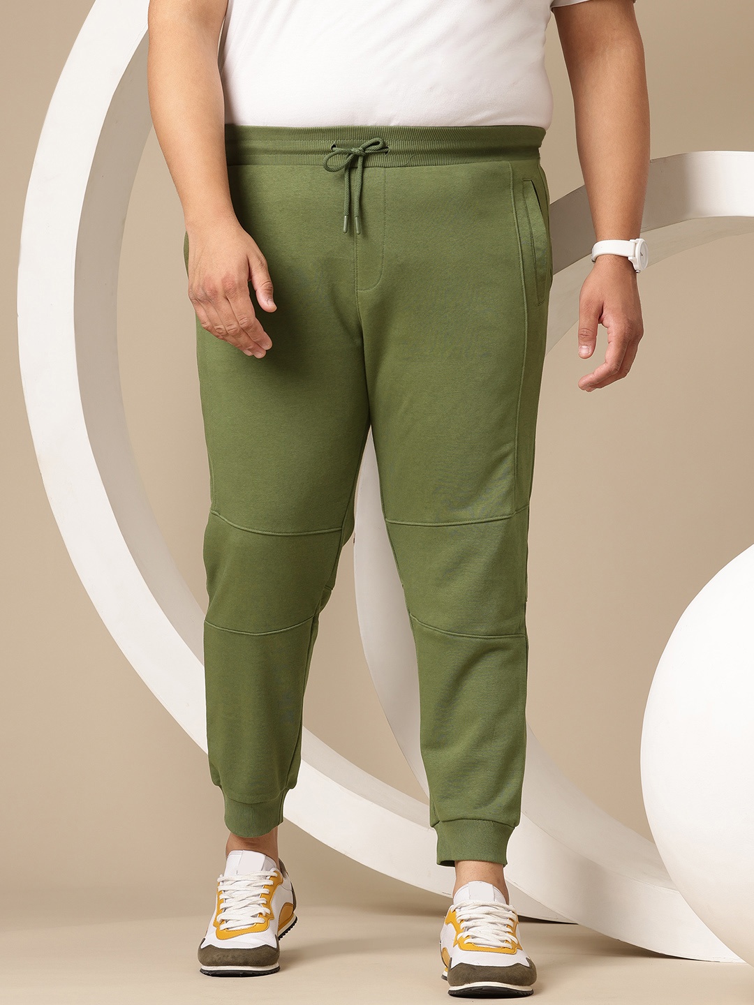 

Sztori Men Plus Size Terry Joggers, Olive