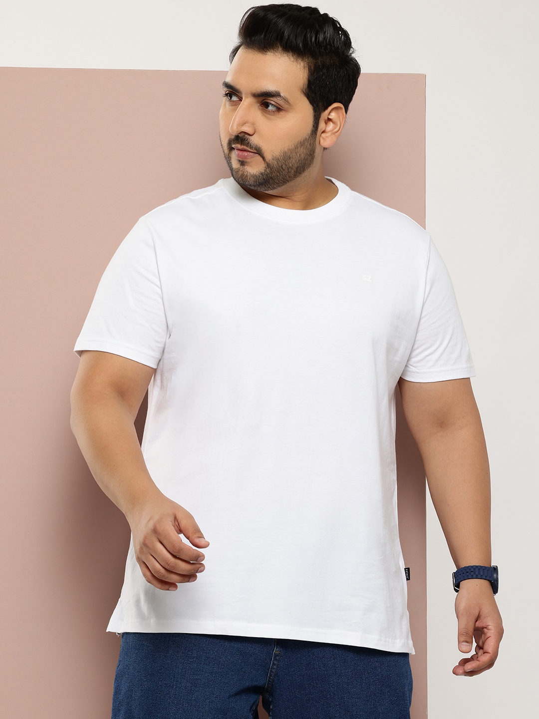 

Sztori Plus Size Pure Cotton T-shirt, White
