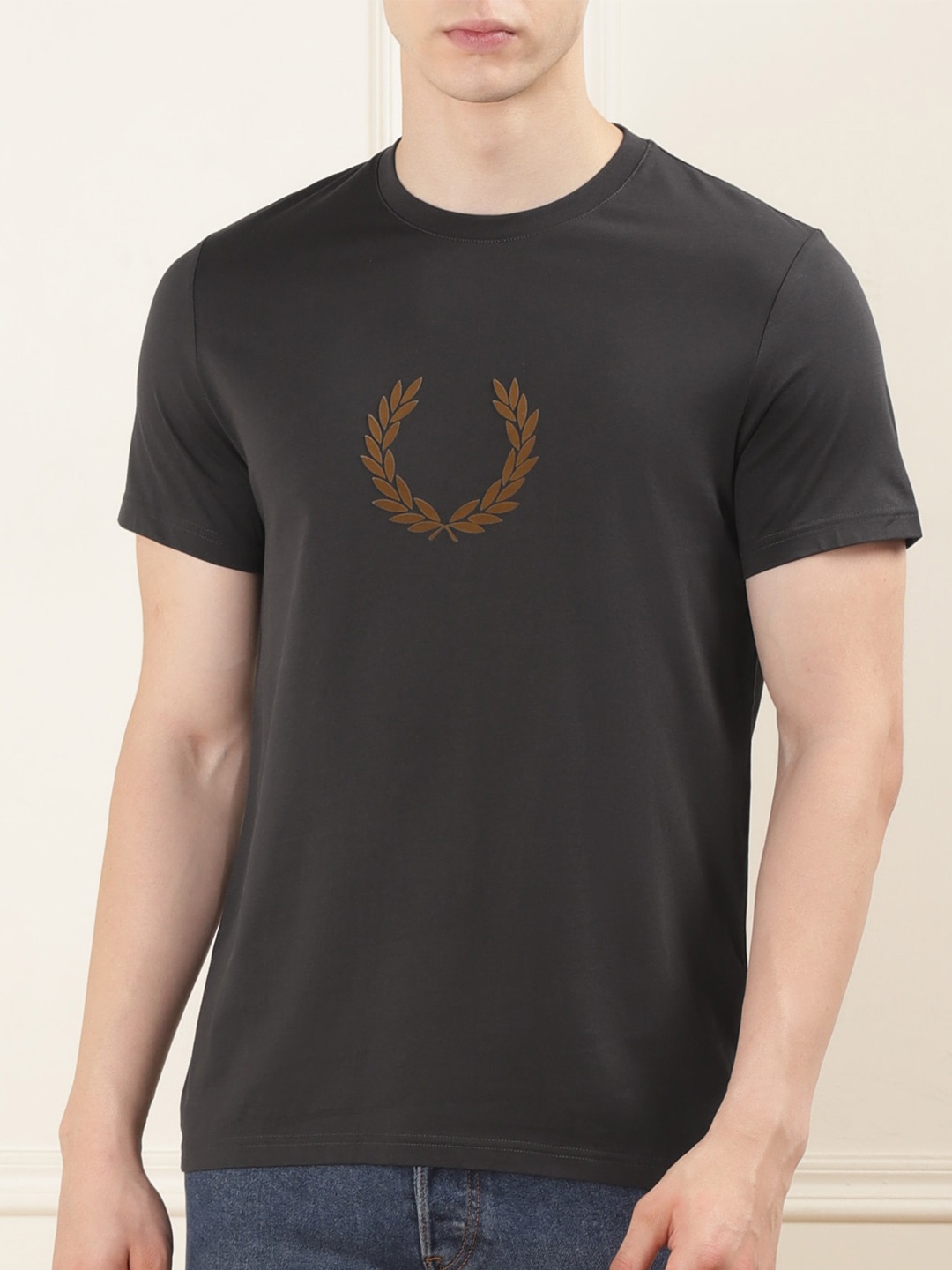 

Fred Perry Men Round Neck T-shirt, Grey