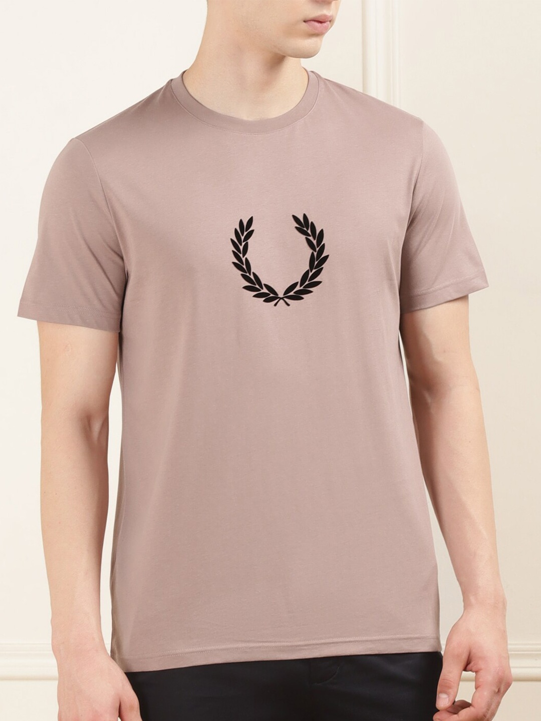 

Fred Perry Men Polo Collar Brand Logo T-shirt, Pink