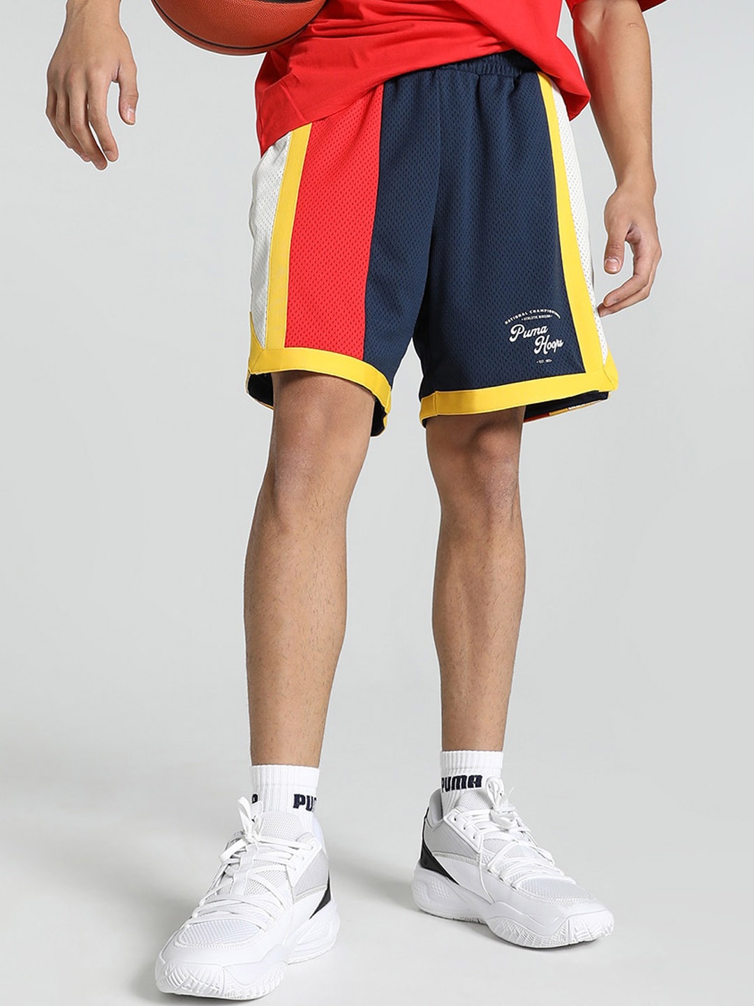 

Puma Showtime Men Basketball Mesh Shorts, Navy blue