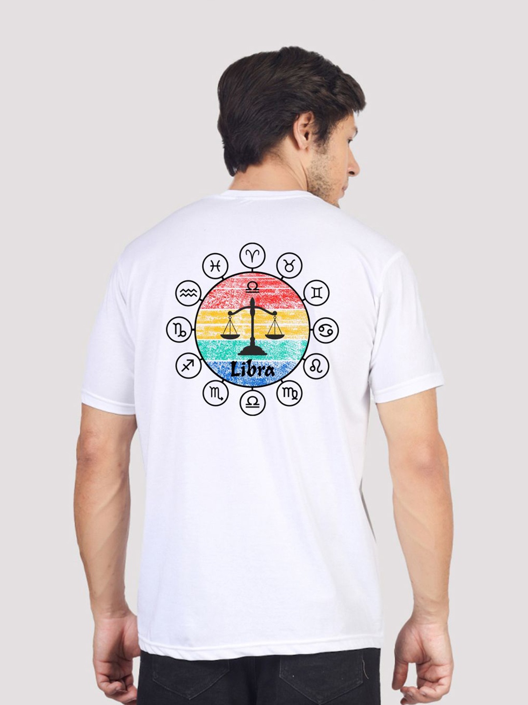 

Greylongg Men Round Neck T-shirt, White
