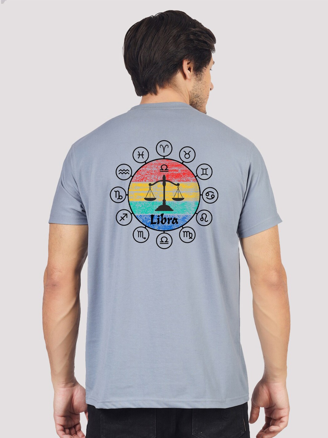 

Greylongg Men Graphic Printed Round Neck T-shirt, Grey