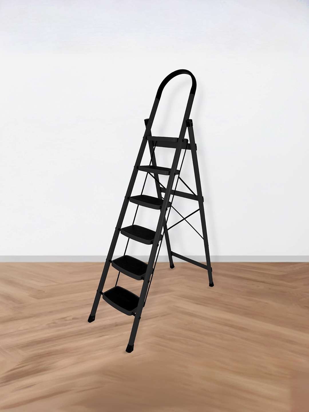 

Plantex Black Foldable 6-Step Anti Skid Ladder