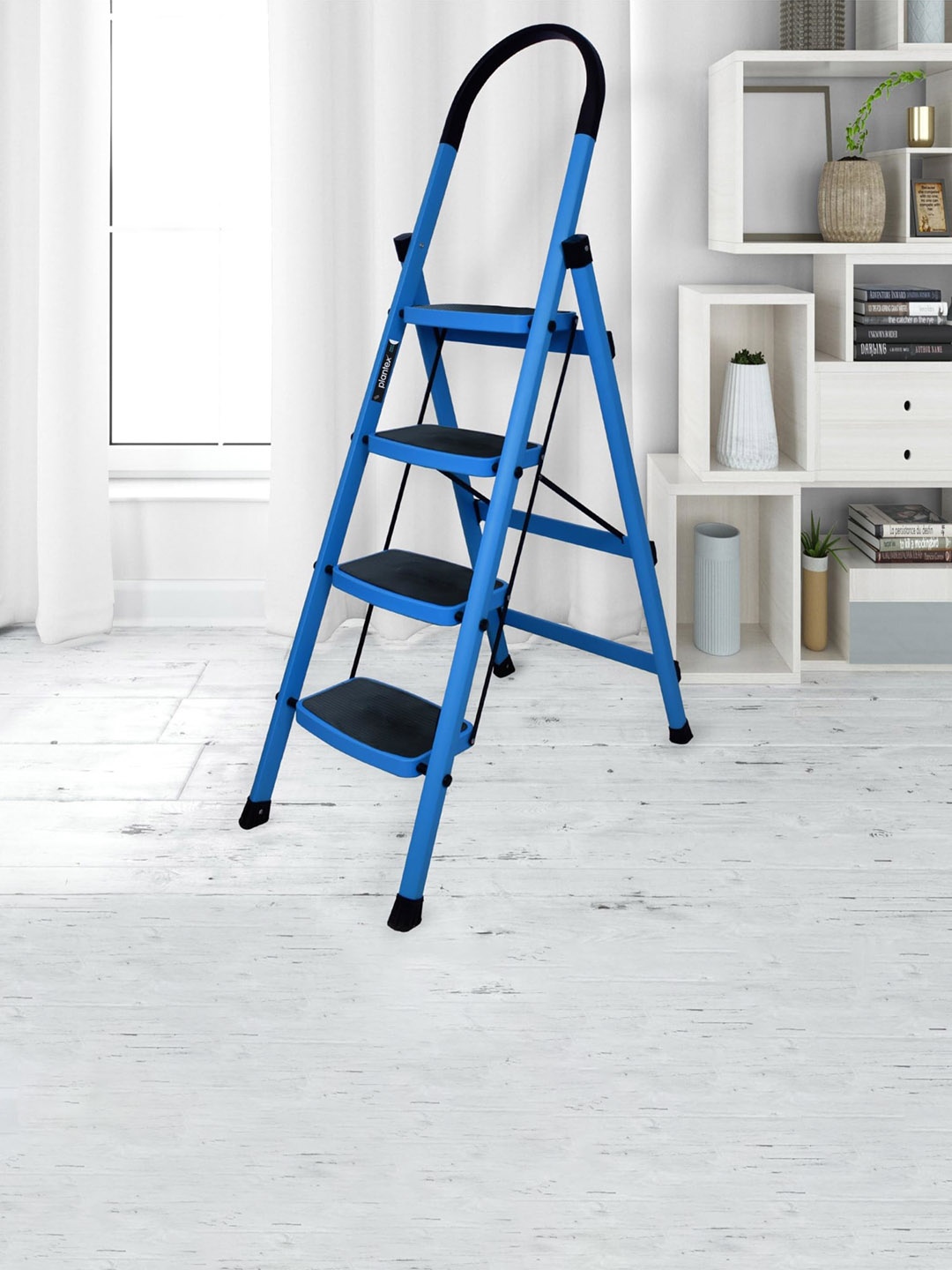 

Plantex Blue & Black Foldable 4-Step Wide Anti Skid Step Ladder