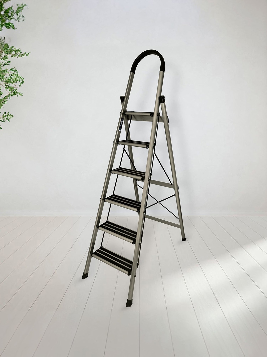 

Plantex Yellow Foldable Aluminum 6 Step Wide Anti Skid Step Ladder, Gold